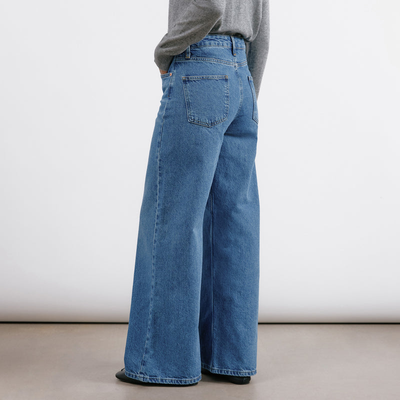 Wide Leg Jean - Indigo Blue