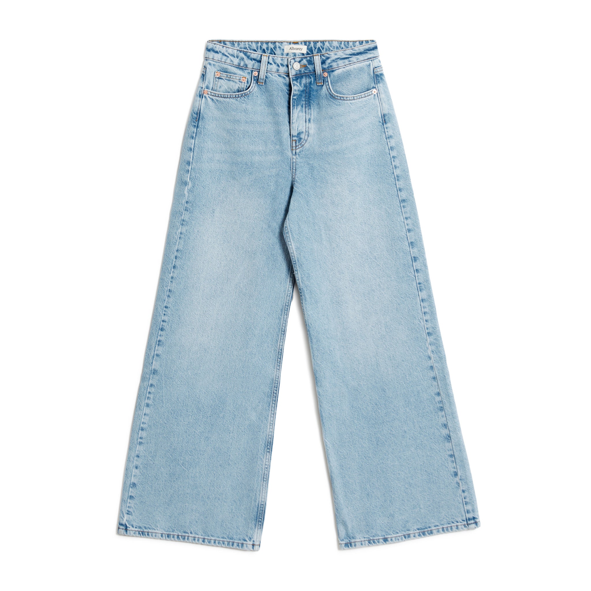 Light Wash Full Length Wide Length Jeans