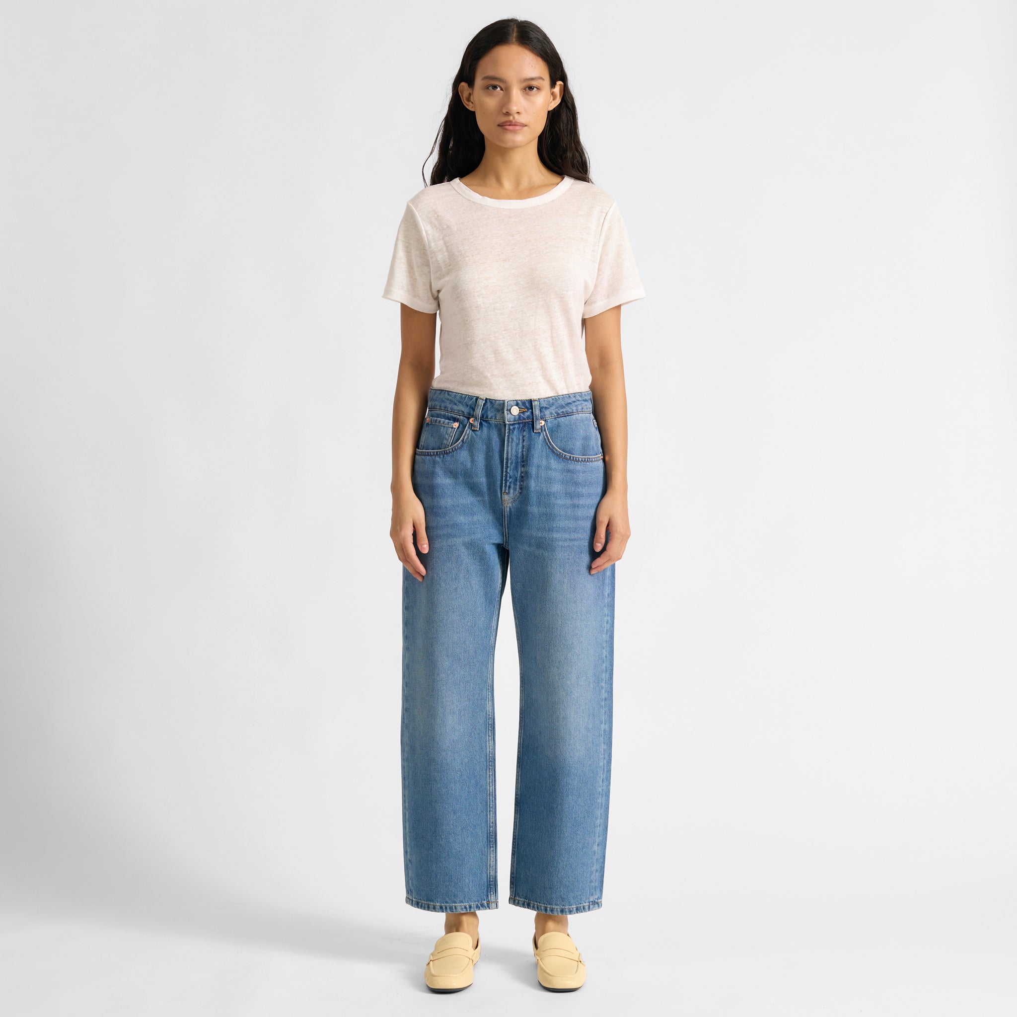 Dark Wash Relaxed Jeans