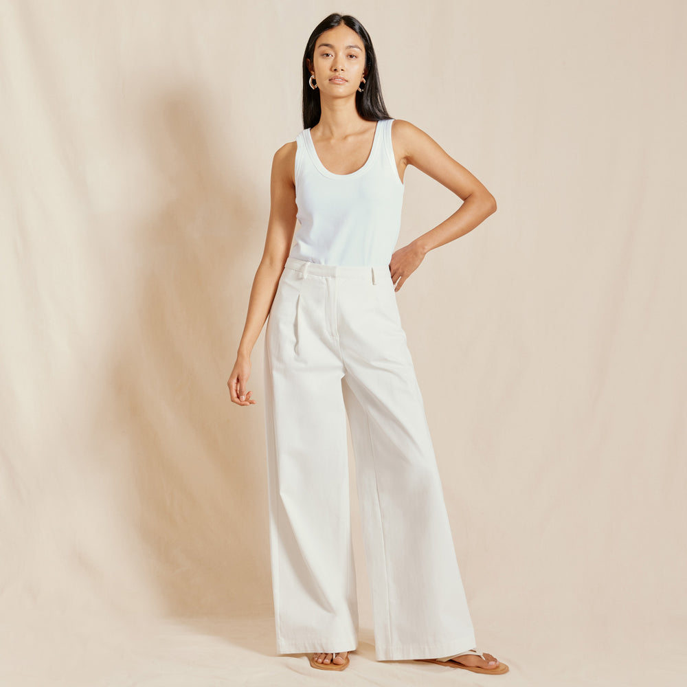 Safirra | White Wide-Leg Trouser