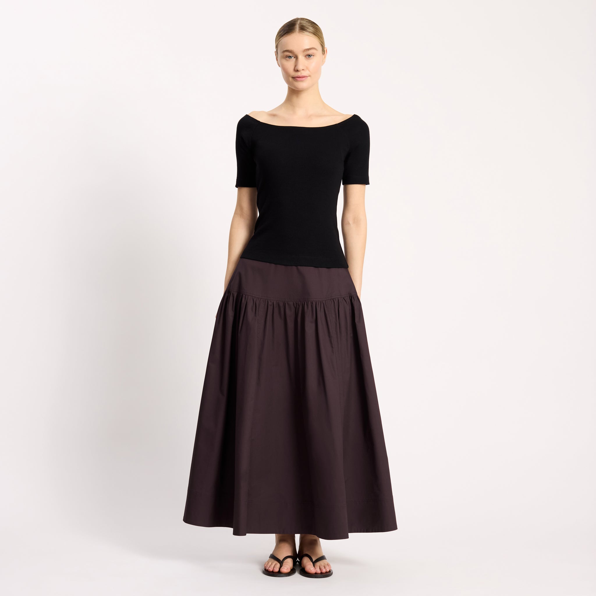Black Bardot Top