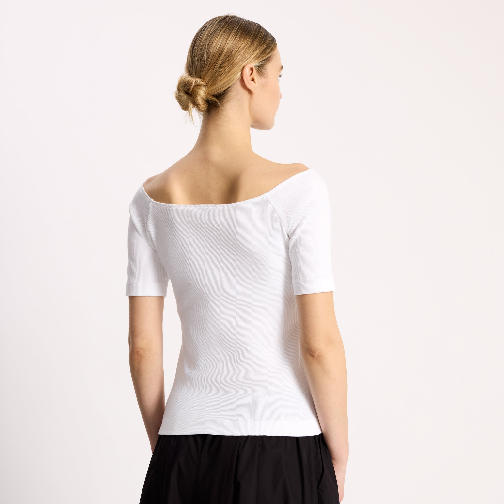 White Bardot Top