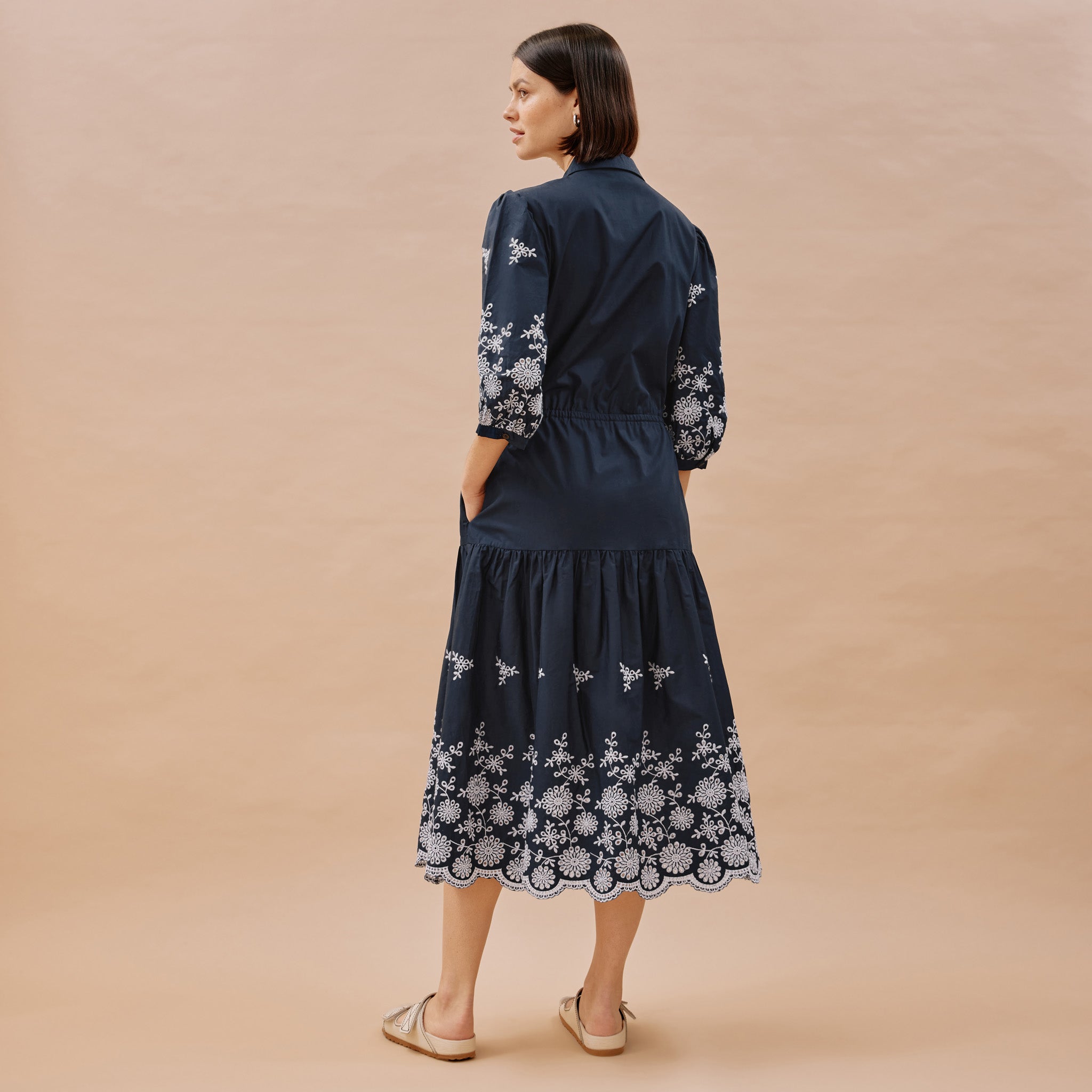 Re-Loved  Broderie Cotton Dress - Size 12