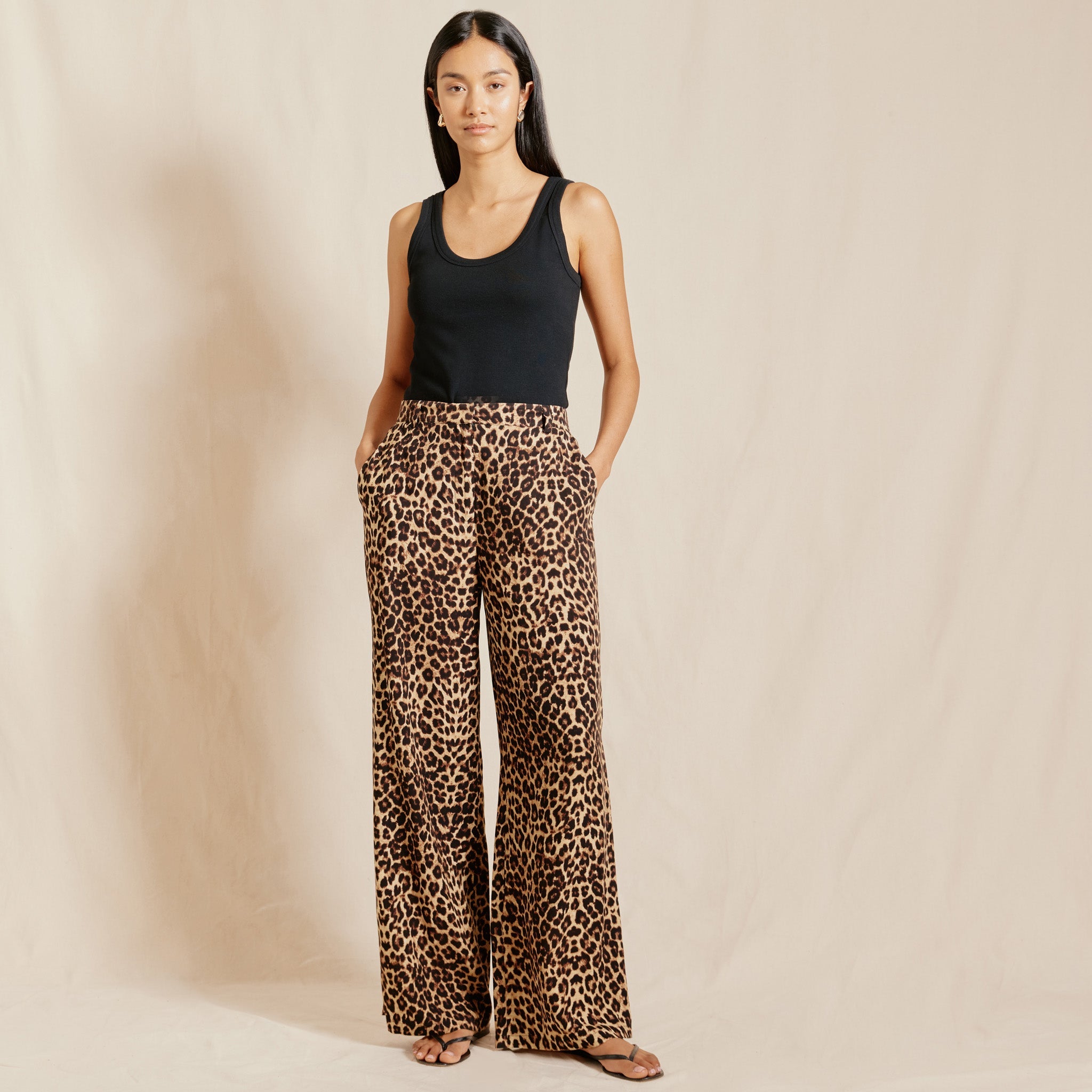 Re-Loved  Animal Print Trousers - Size 12