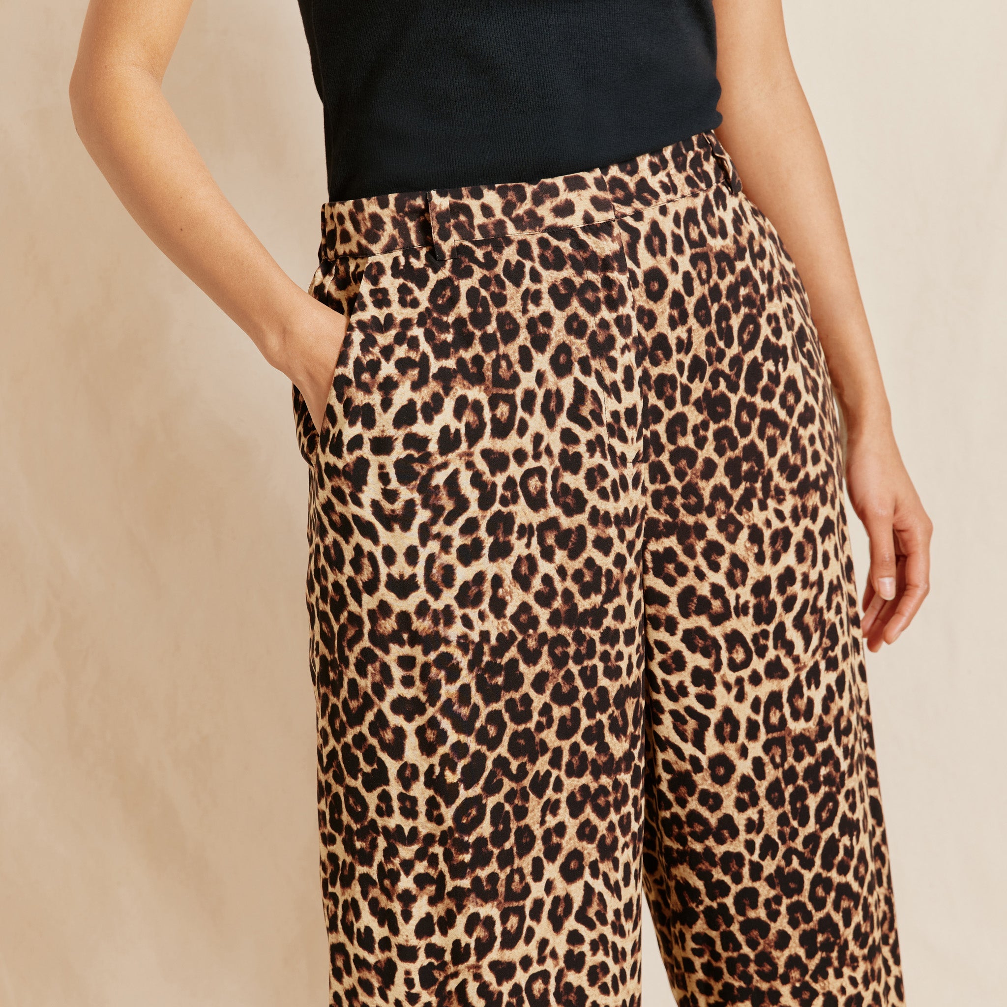 Re-Loved  Animal Print Trousers - Size 12