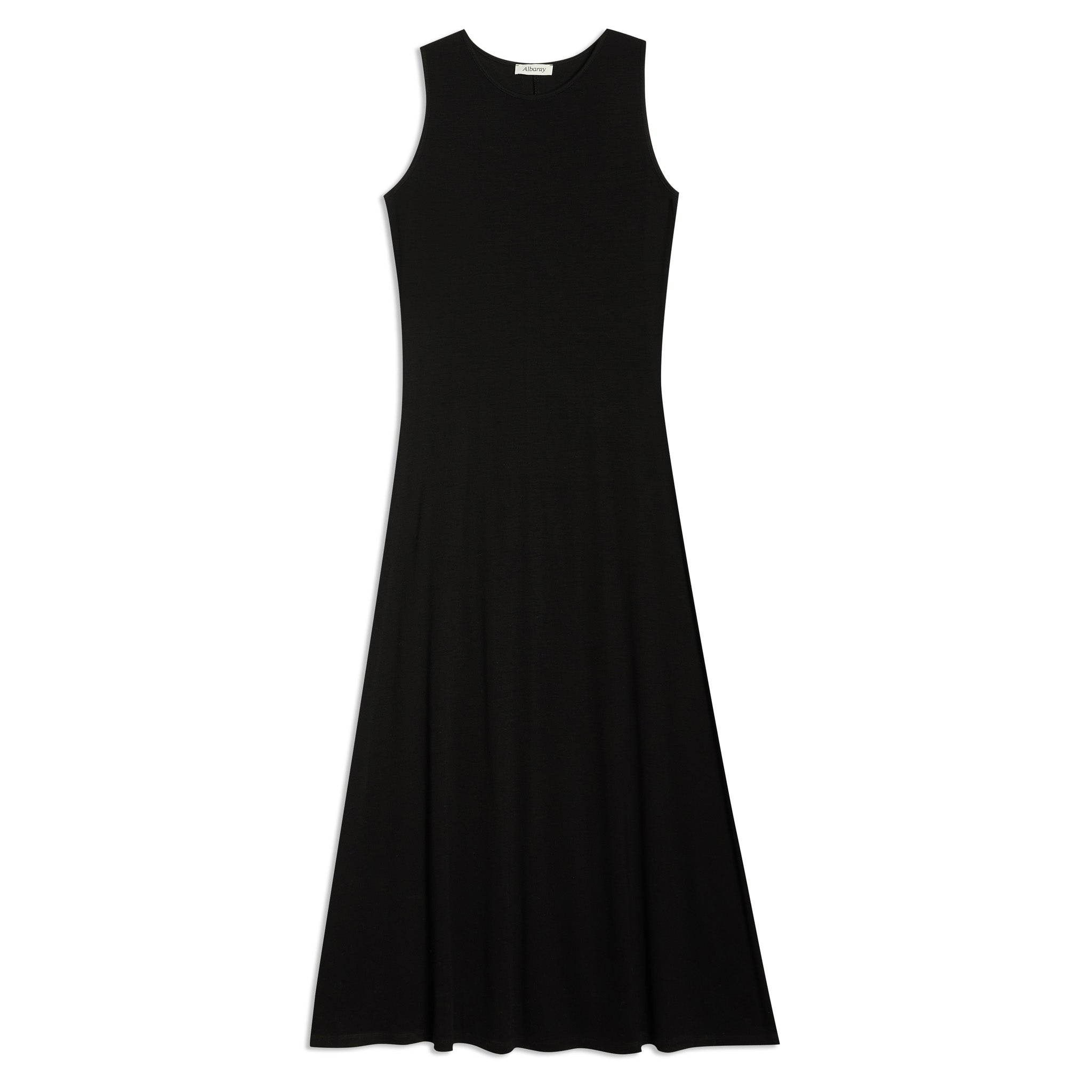 Re-Loved Black Jersey Racer Back Maxi Dress - Size 10