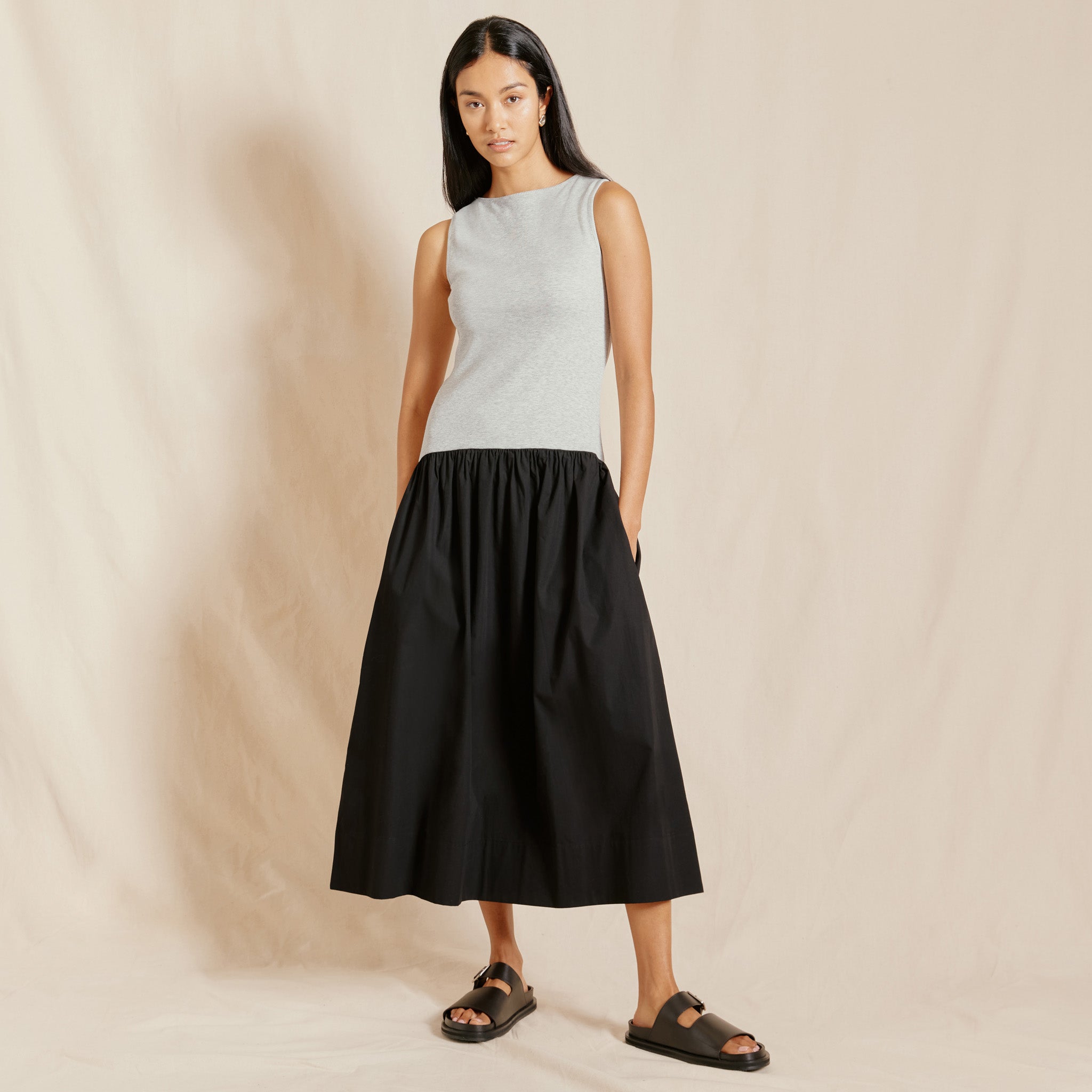 Jersey Woven Tank Dress | Sustainable Womenswear | Albaray