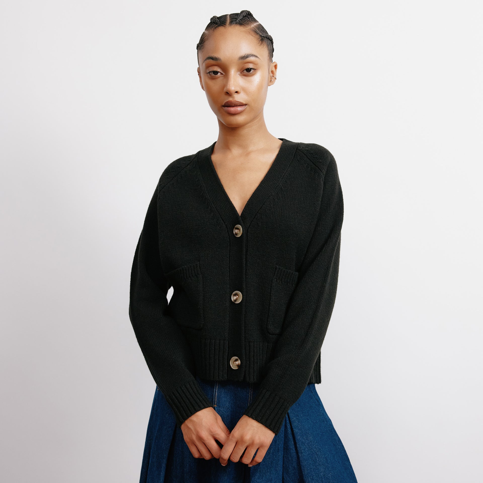 Relaxed V Neck Cardigan