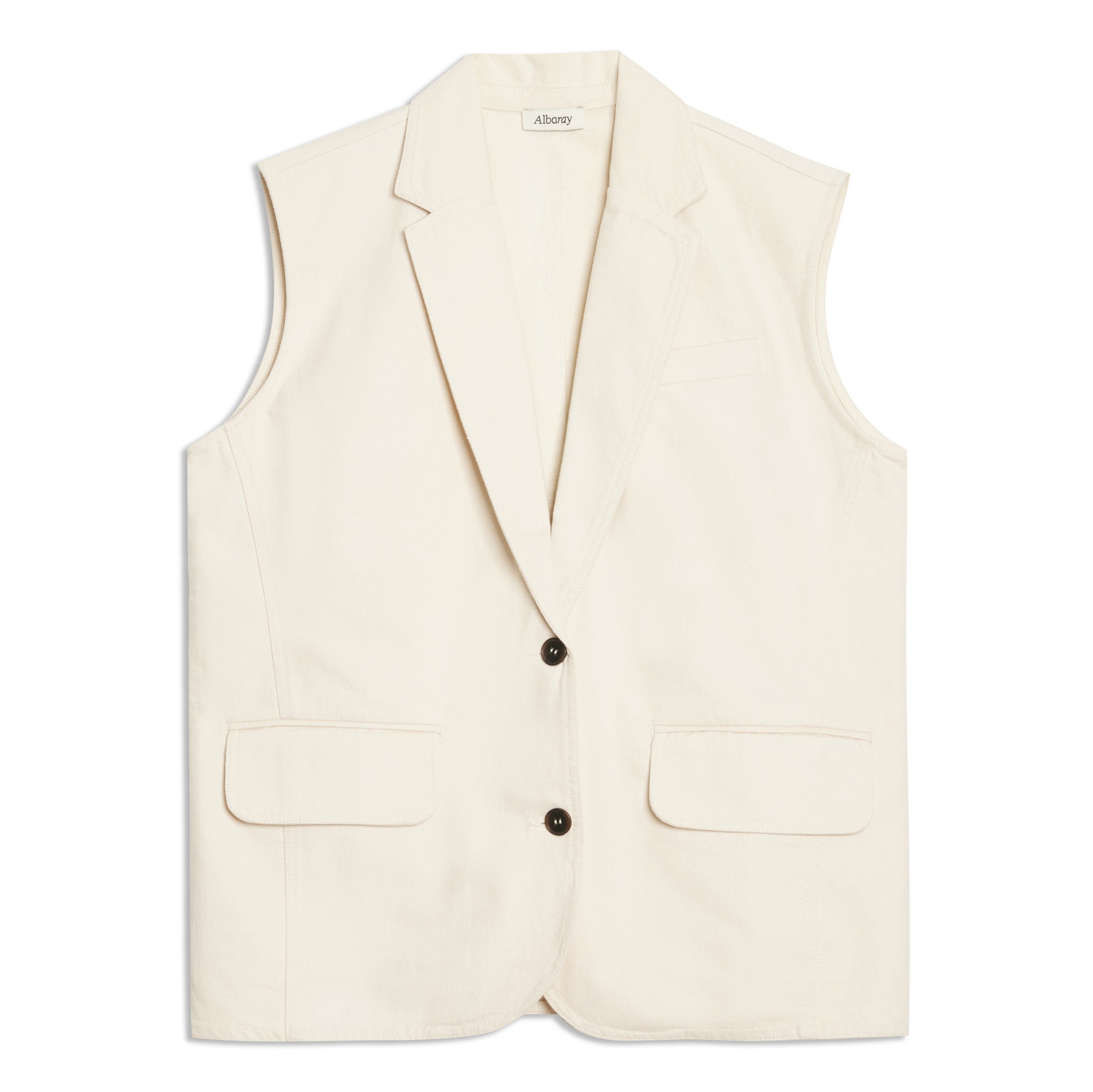 Re-Loved Denim Sleeveless Blazer - Size 12