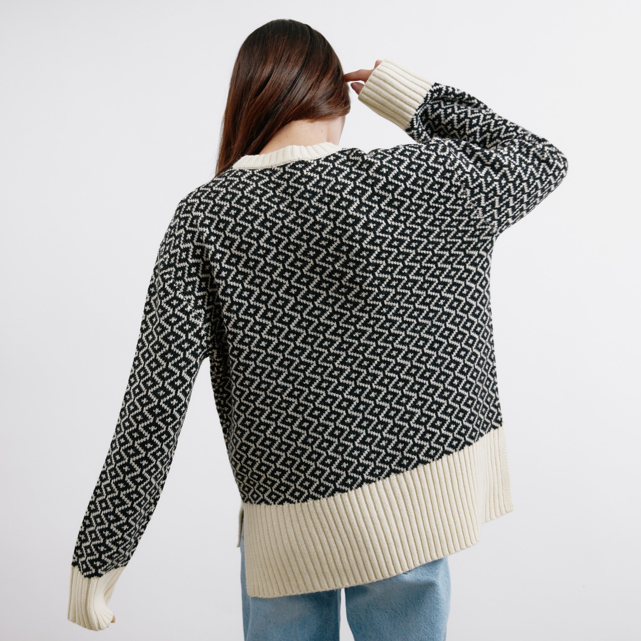 Re-Loved  Jacquard Jumper - Size 8