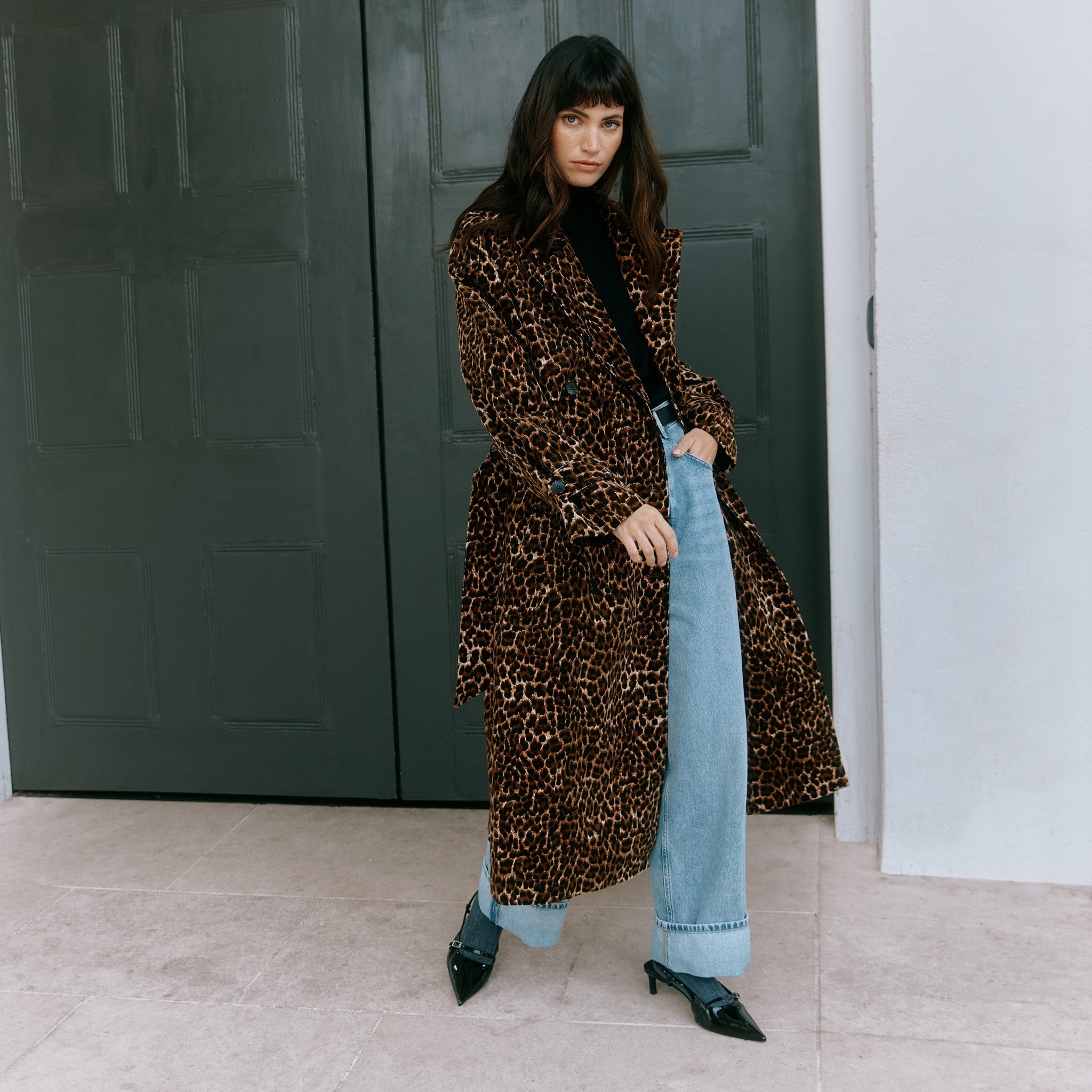 Re-Loved Animal Cord Trench Coat - Size 12