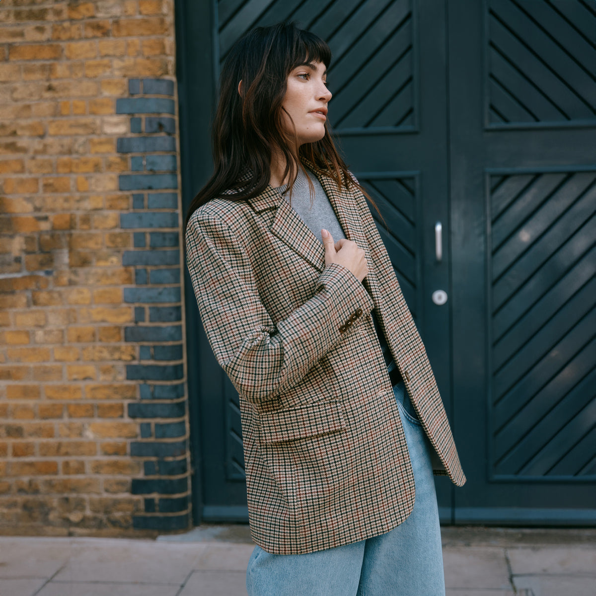 Check Jacket Sustainable Womenswear Albaray