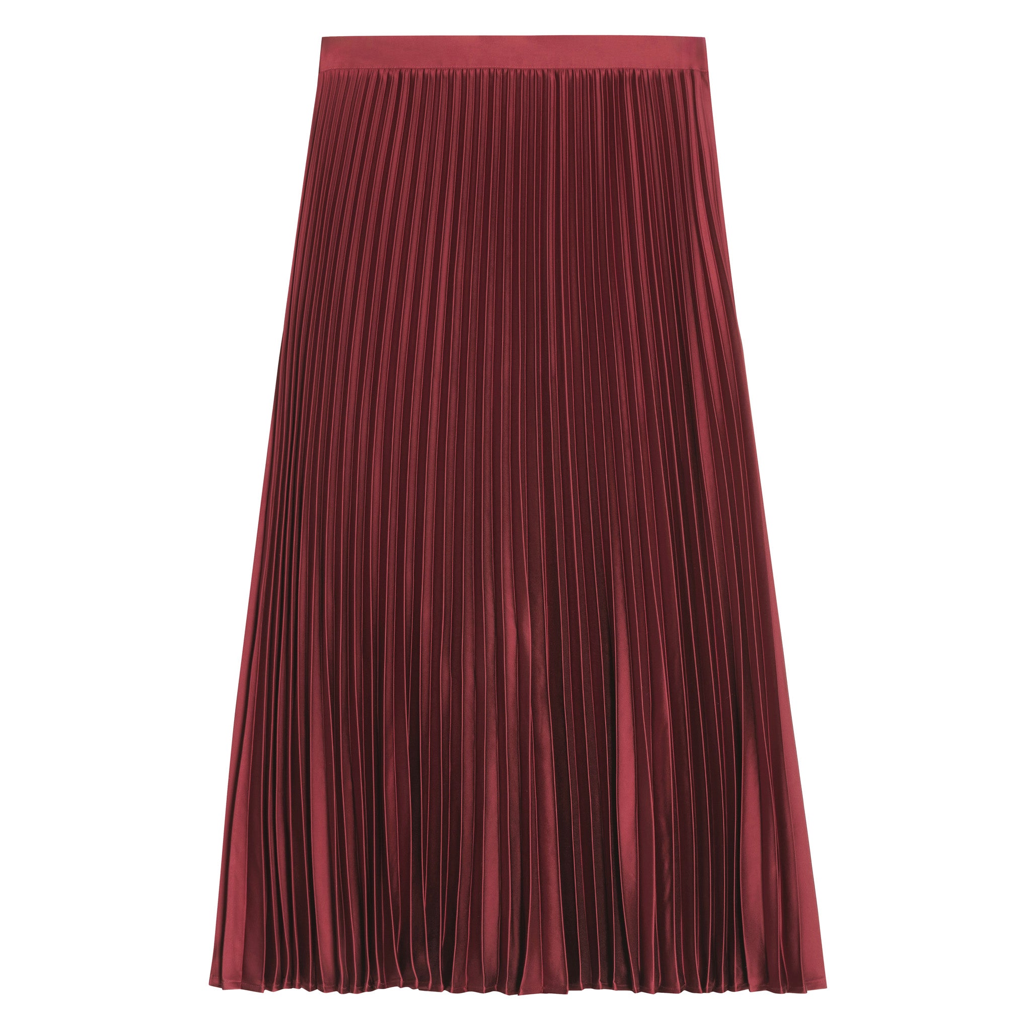Satin Pleat Skirt Sustainable Womenswear Albaray