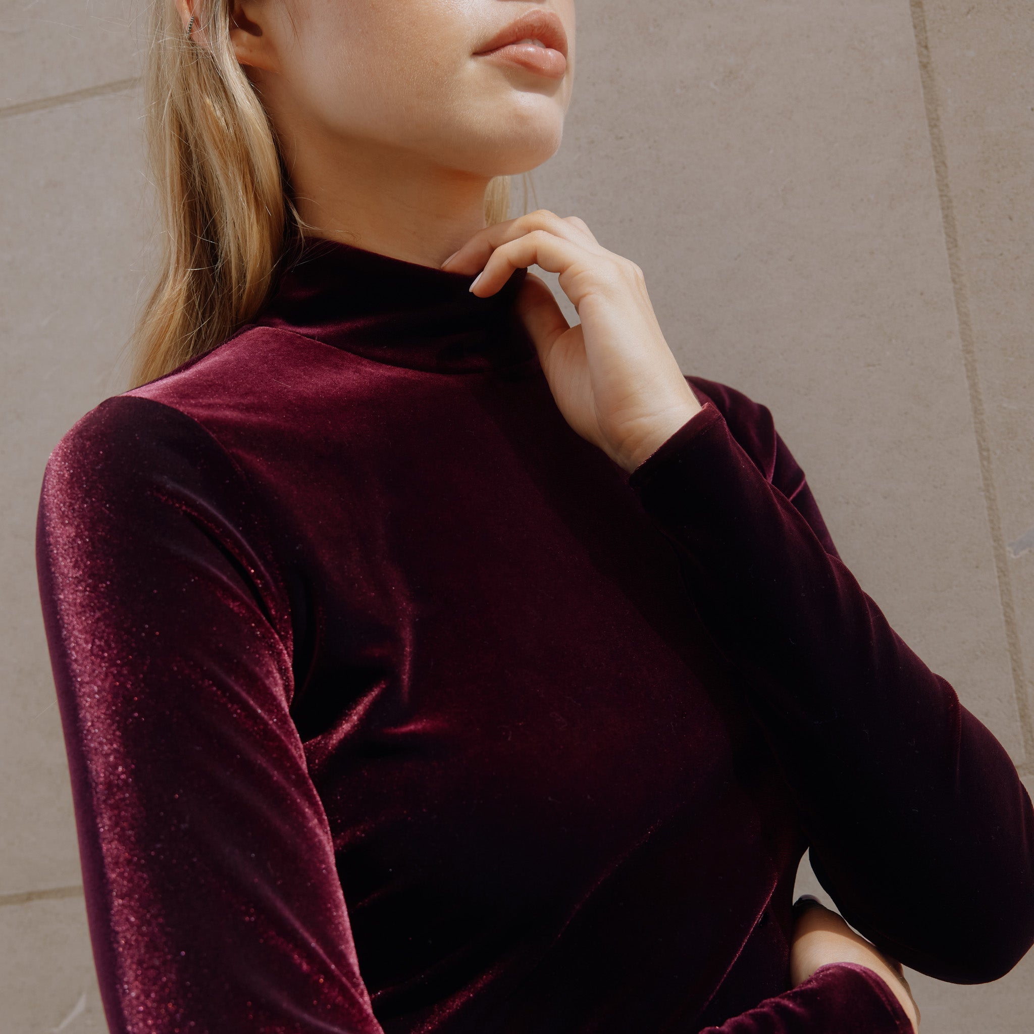 Re-Loved Velvet Funnel Neck Dress - Size  14
