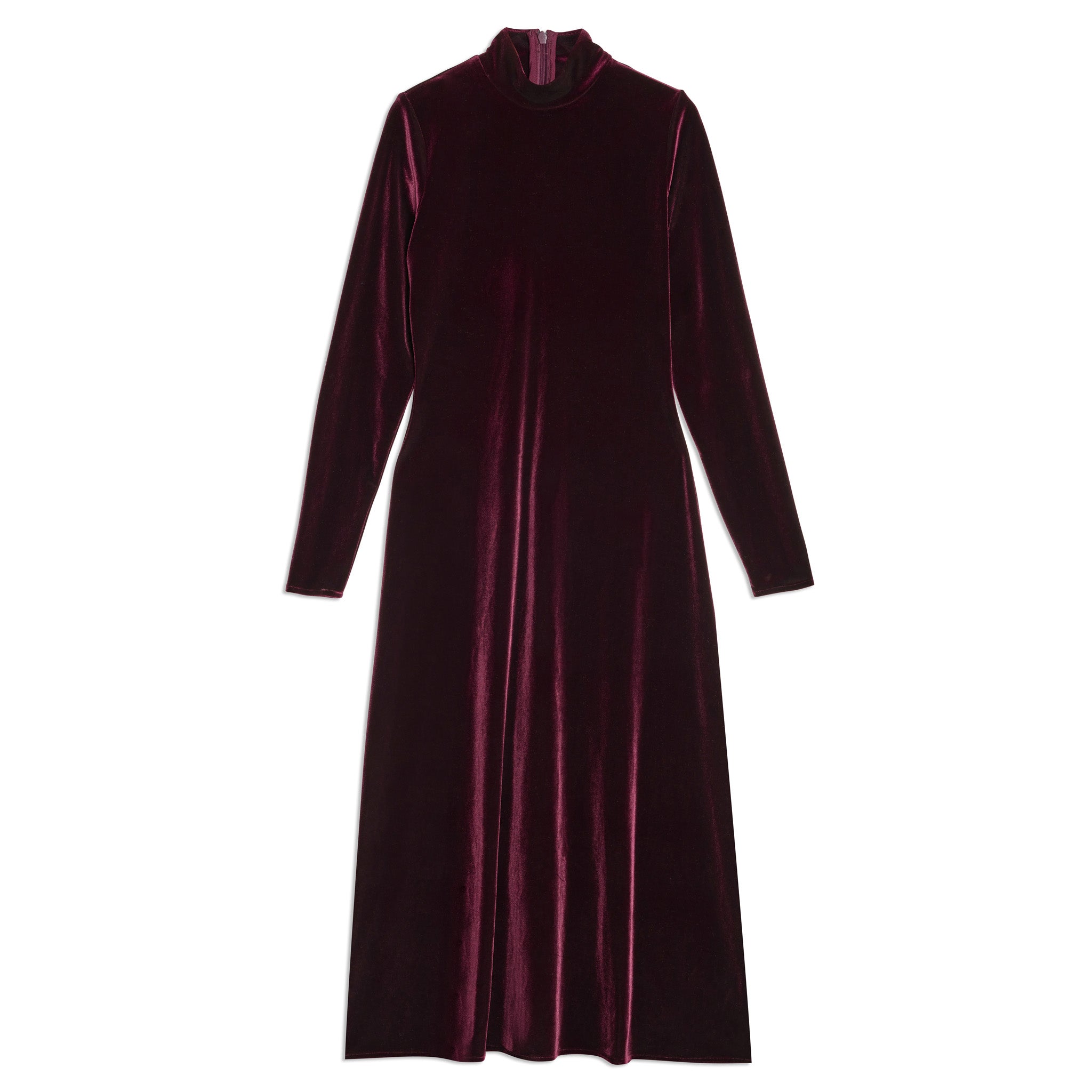 Re-Loved Velvet Funnel Neck Dress - Size  14