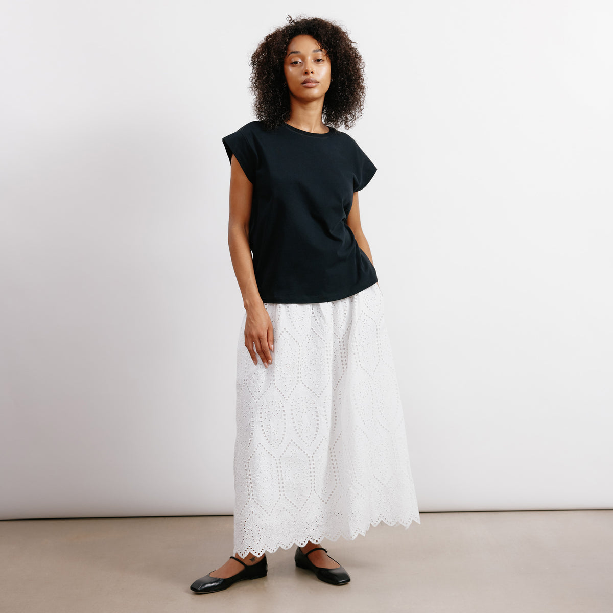 Broderie Maxi Skirt