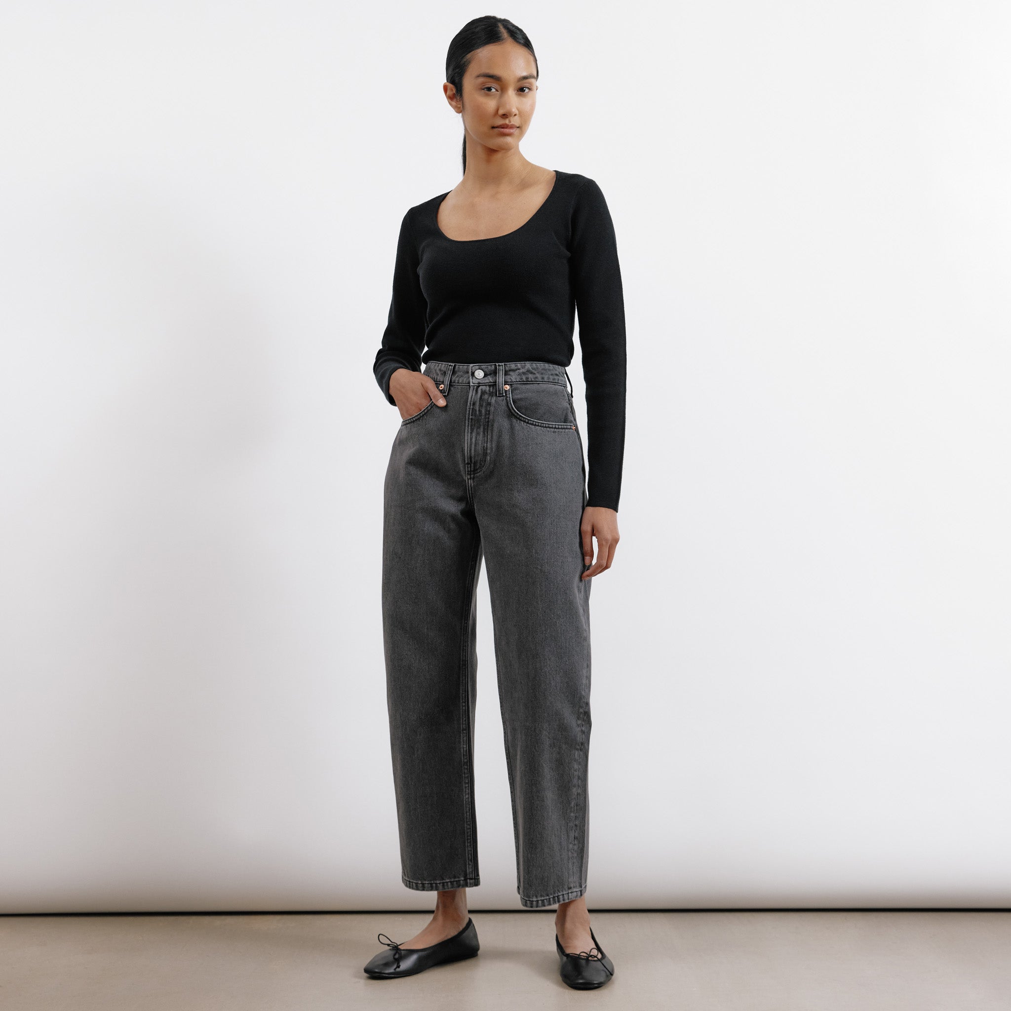 Re-Loved  Black Relaxed Jean - Size 14