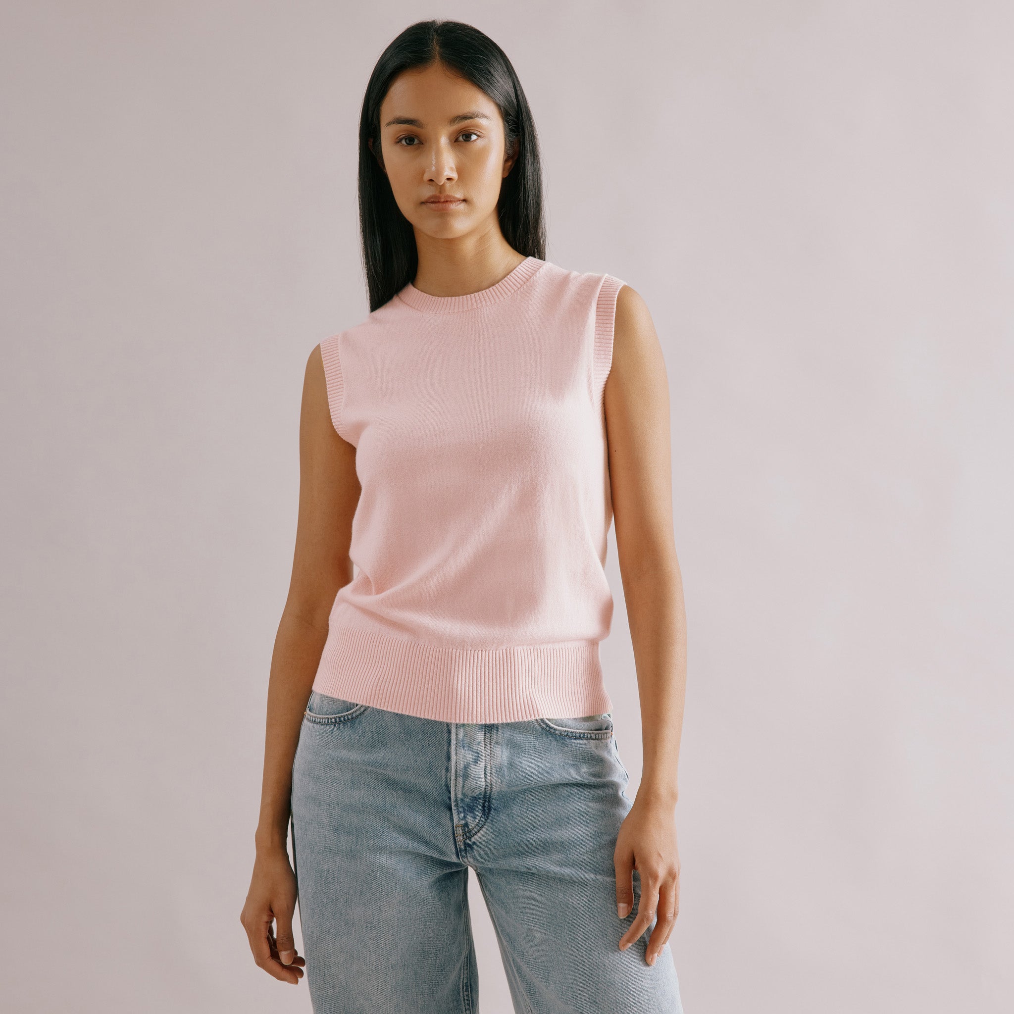 Re-Loved Pink Cashmere Blend Tank Size 10