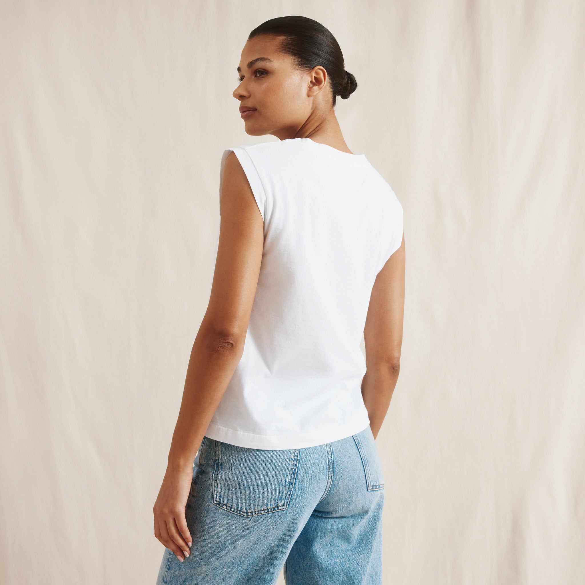 Re-Loved White Cotton Tank - Size 18