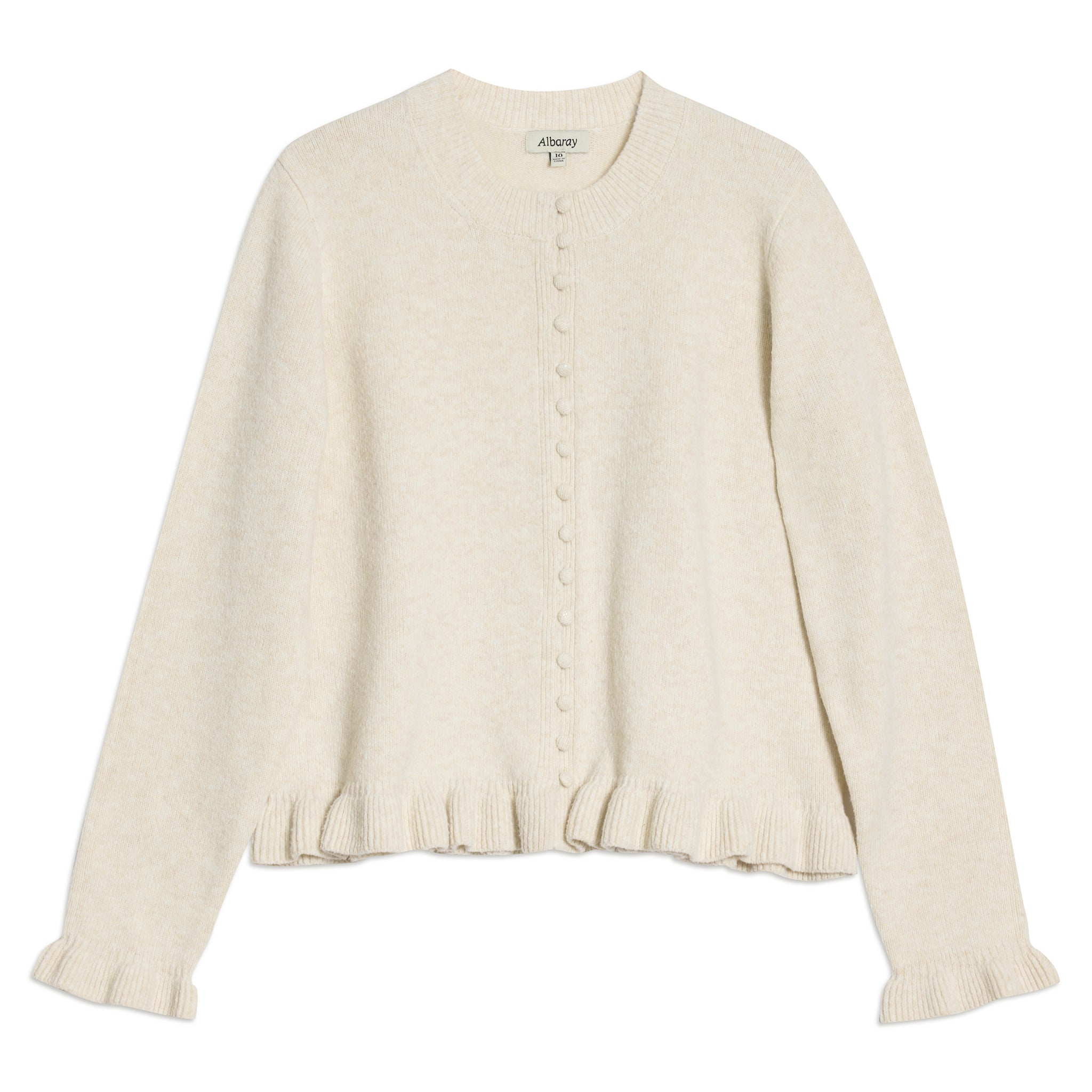 Frill Multi Button Cardigan | Sustainable Womenswear | Albaray