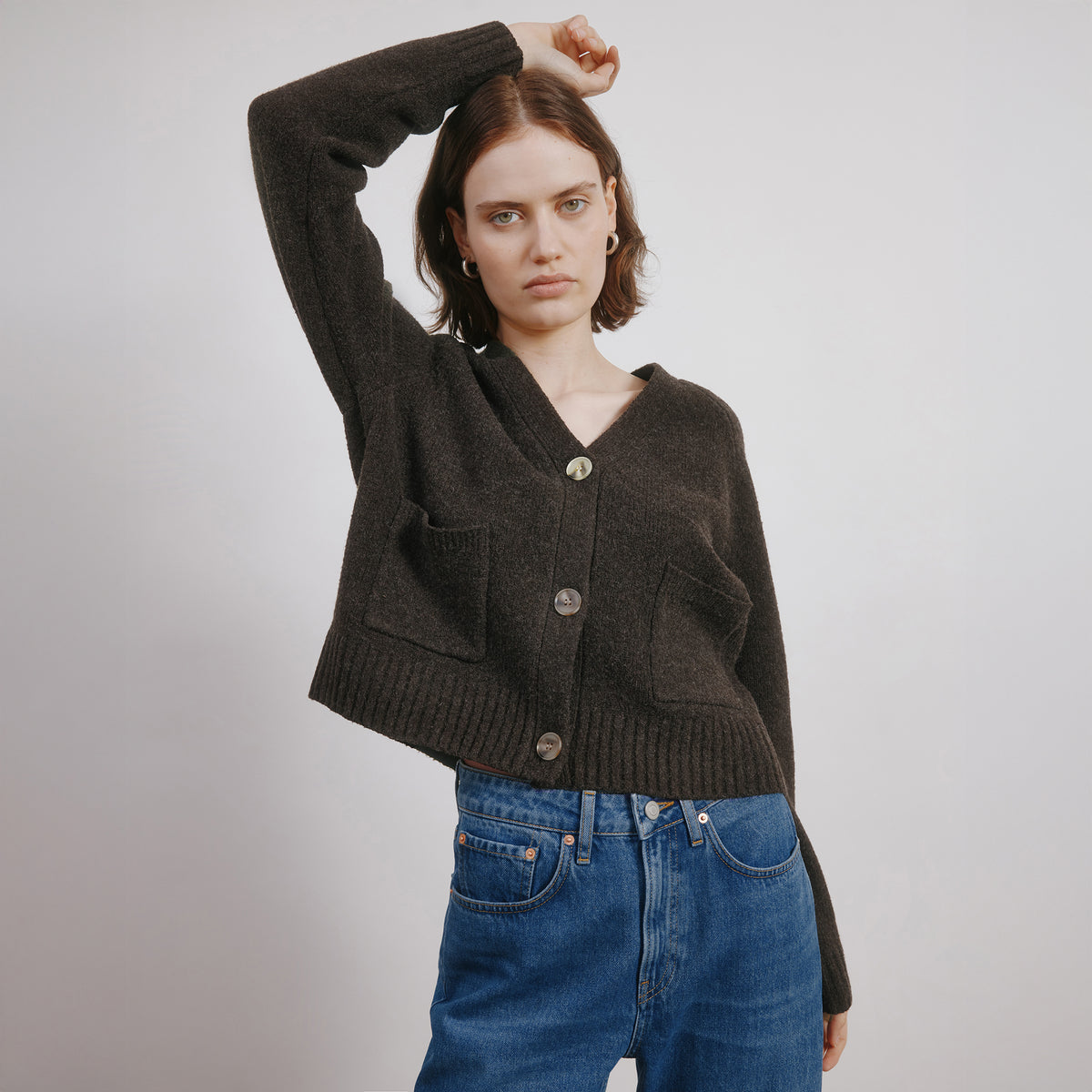 Cosy Relaxed Cardigan Chocolate