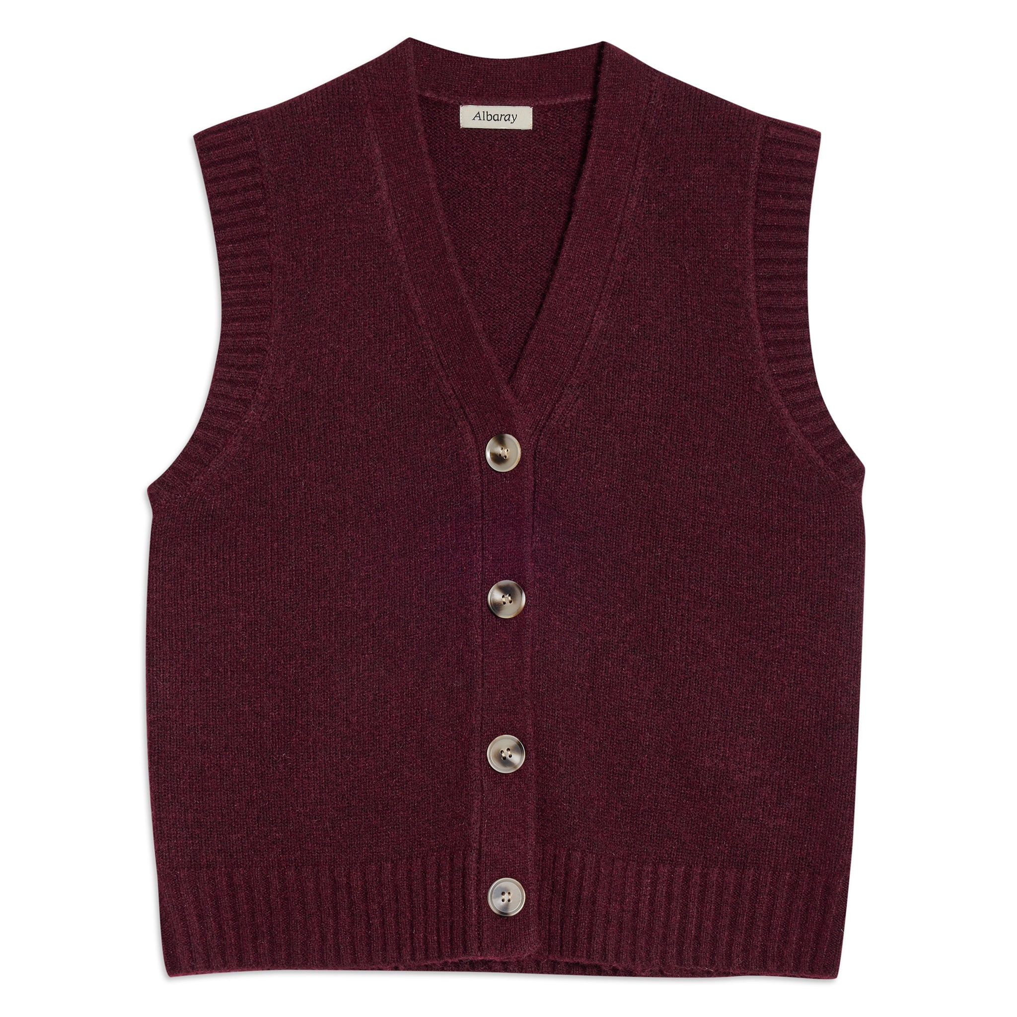 Cosy Button Tank Burgundy