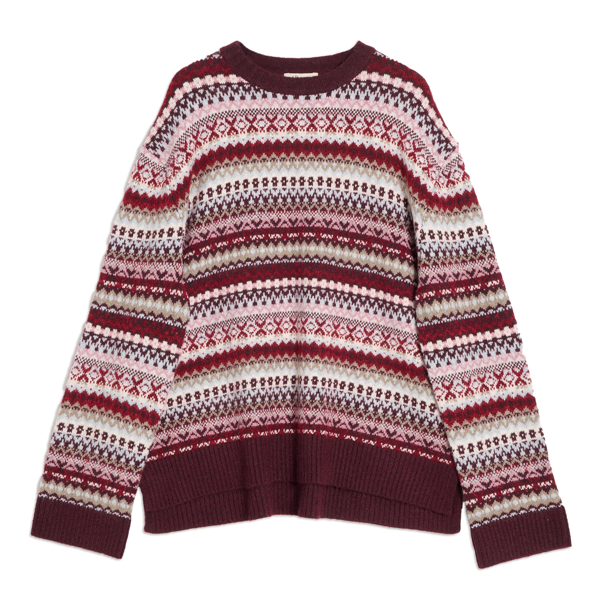 Burgundy Fair Isle Jumper