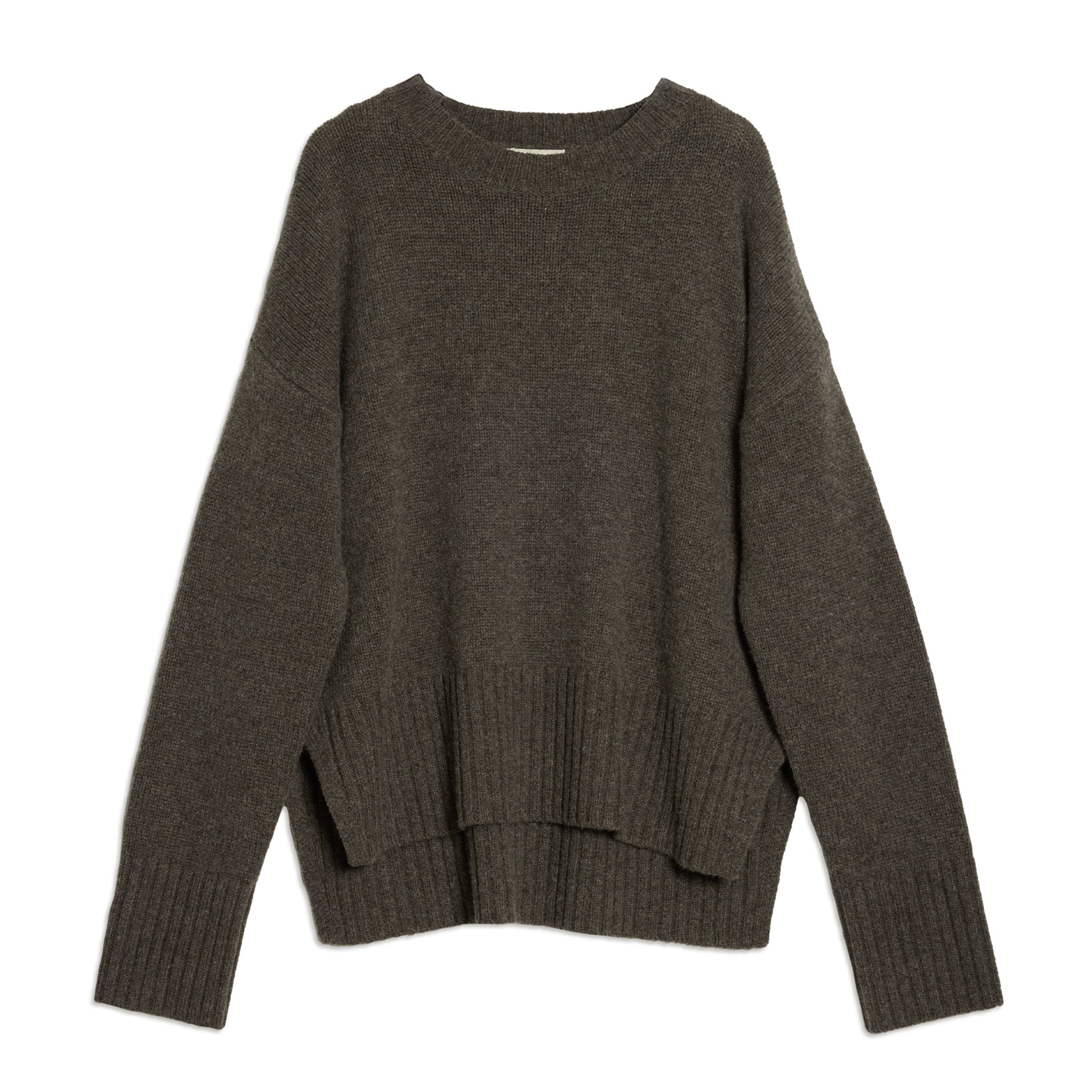 Chocolate Deep Rib Chunky Merino Jumper