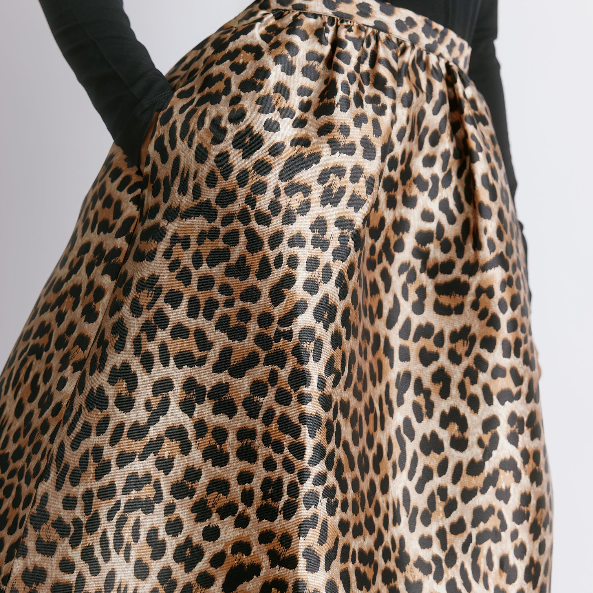 Animal Taffeta Full Skirt
