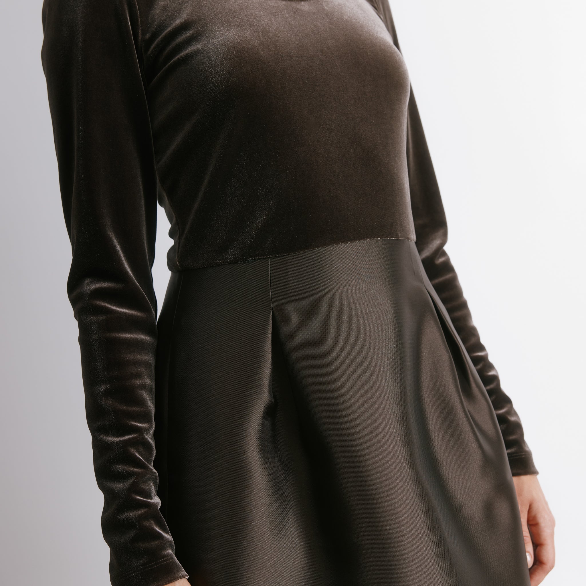 Velvet & Taffeta Tulip Dress