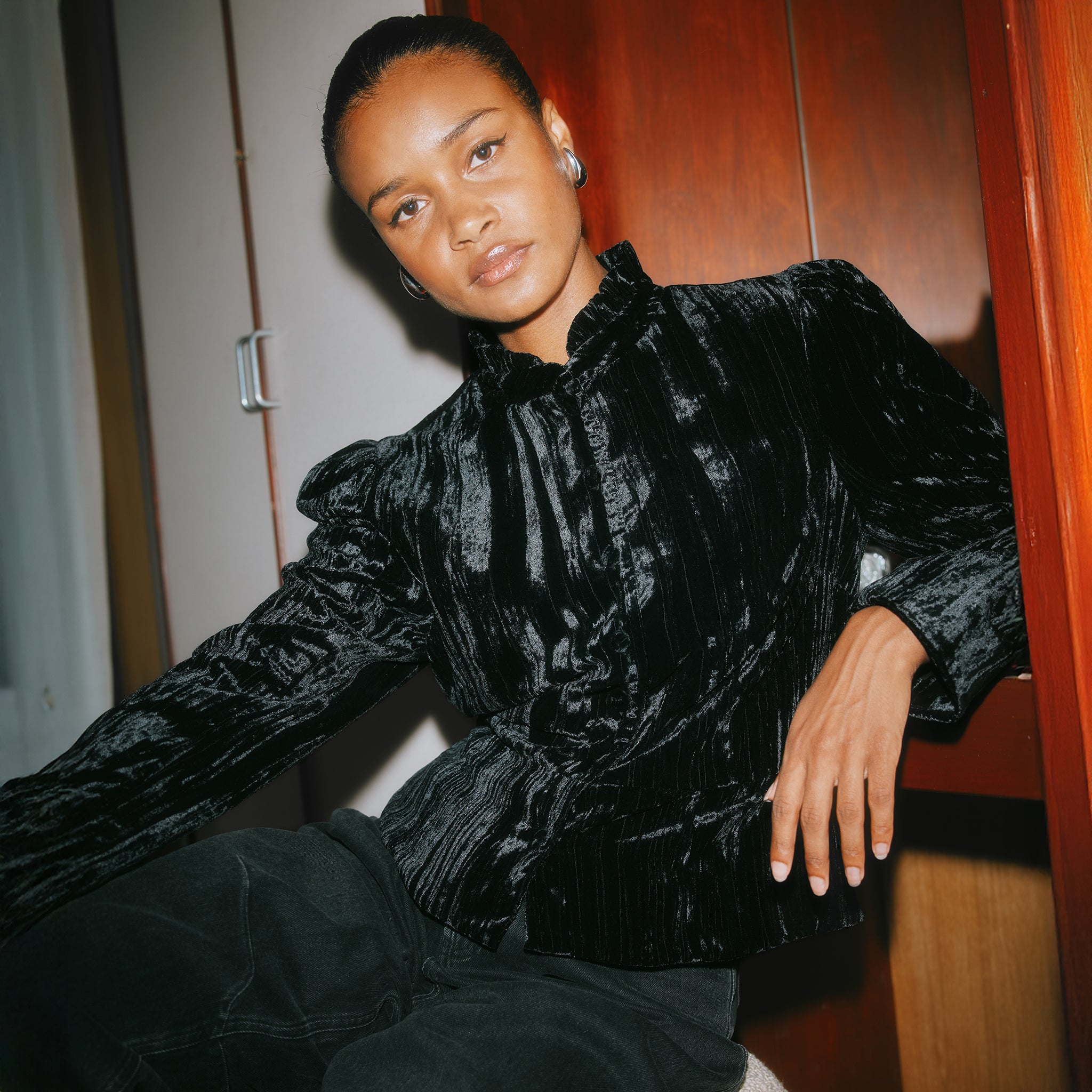 Crushed Velvet Jacket | Sustainable Womenswear | Albaray