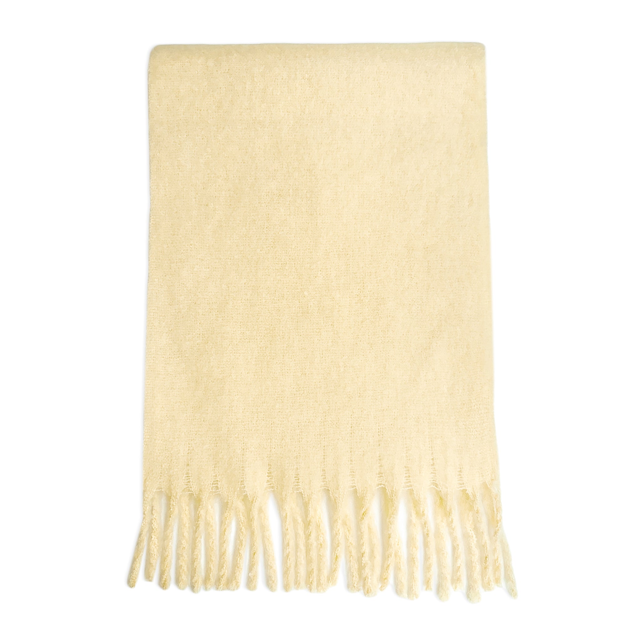 Butter Yellow Fluffy Scarf