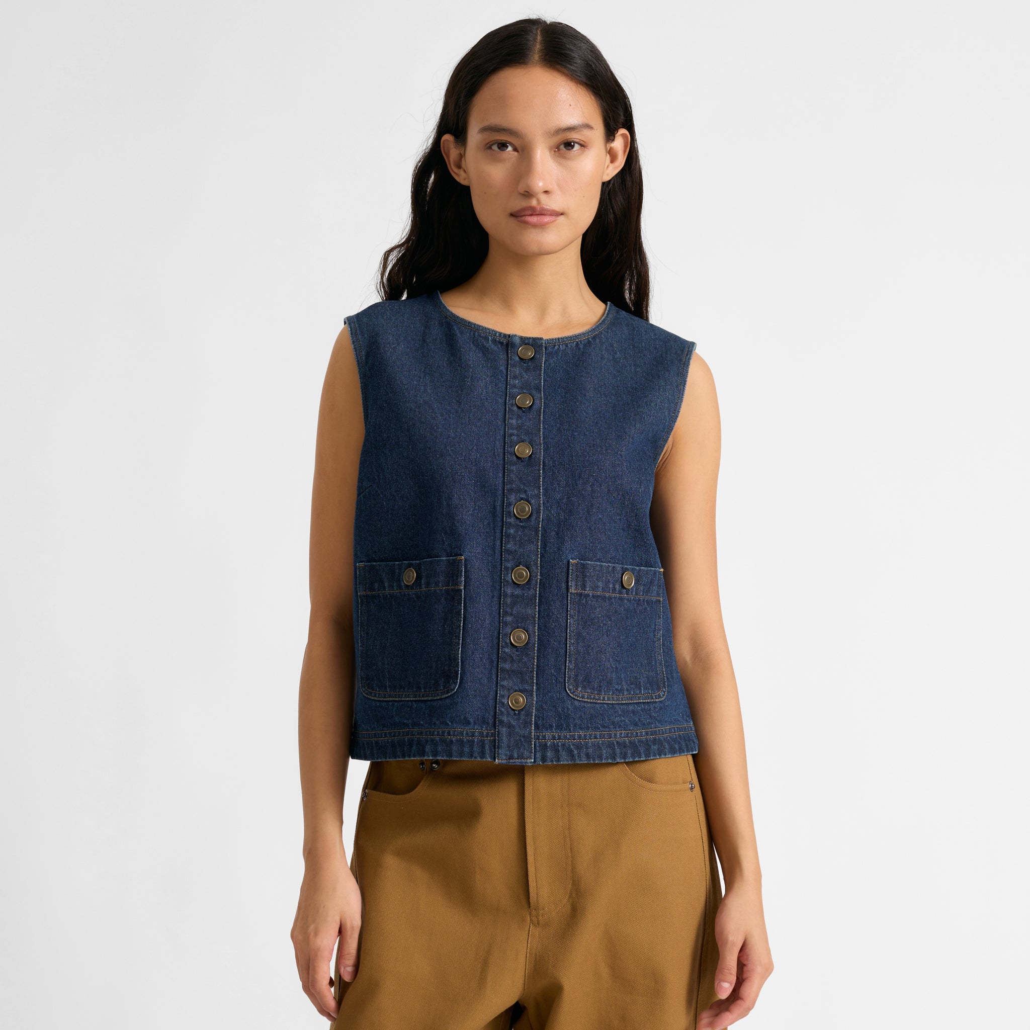 Denim Pocket Waistcoat