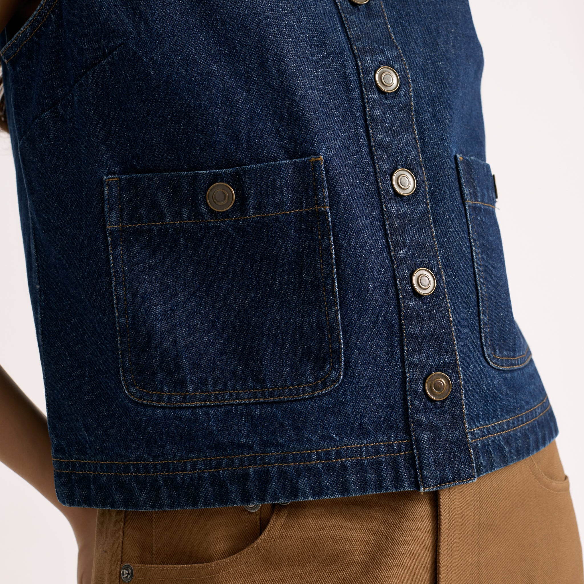 Denim Pocket Waistcoat