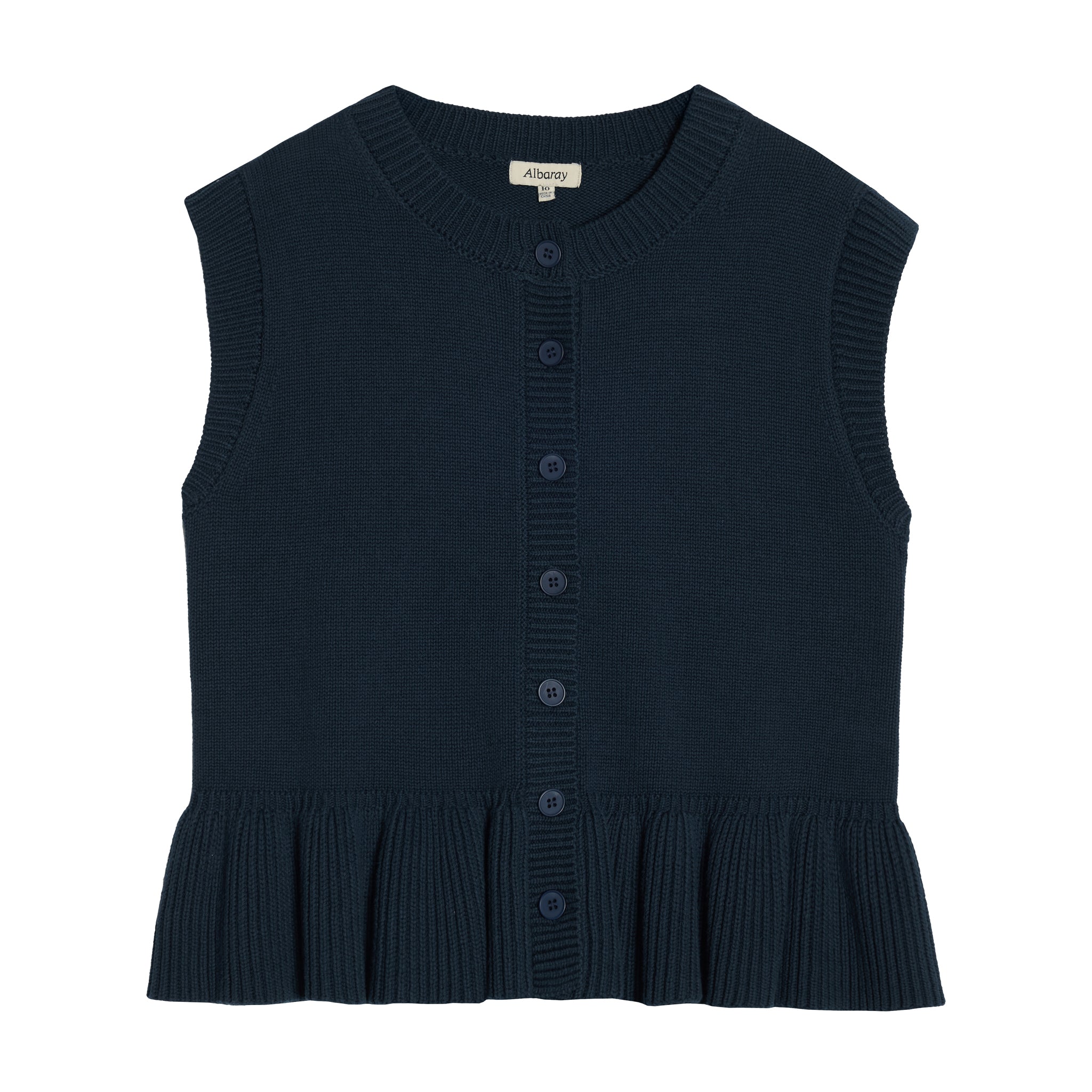 Peplum Cotton Button Tank