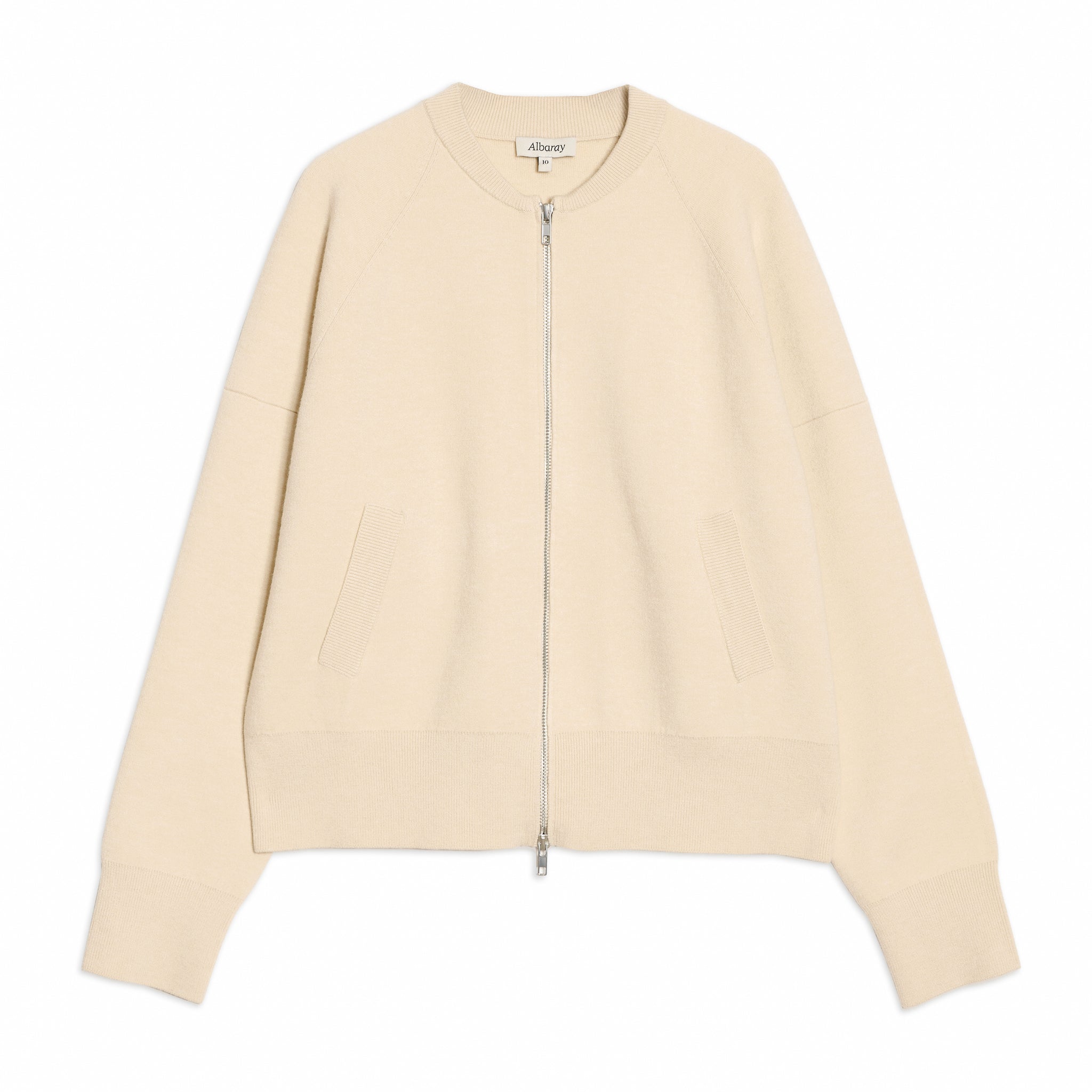 Cream Knitted Bomber | Sustainable Womenswear | Albaray