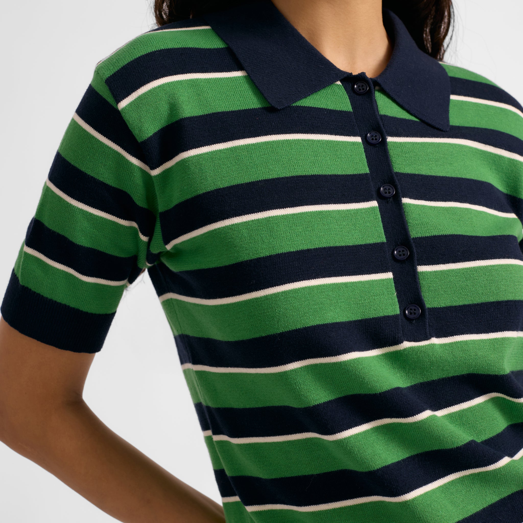 トップス supreme green navy border polo shirt supreme green navy border polo shirt 【公式通販】