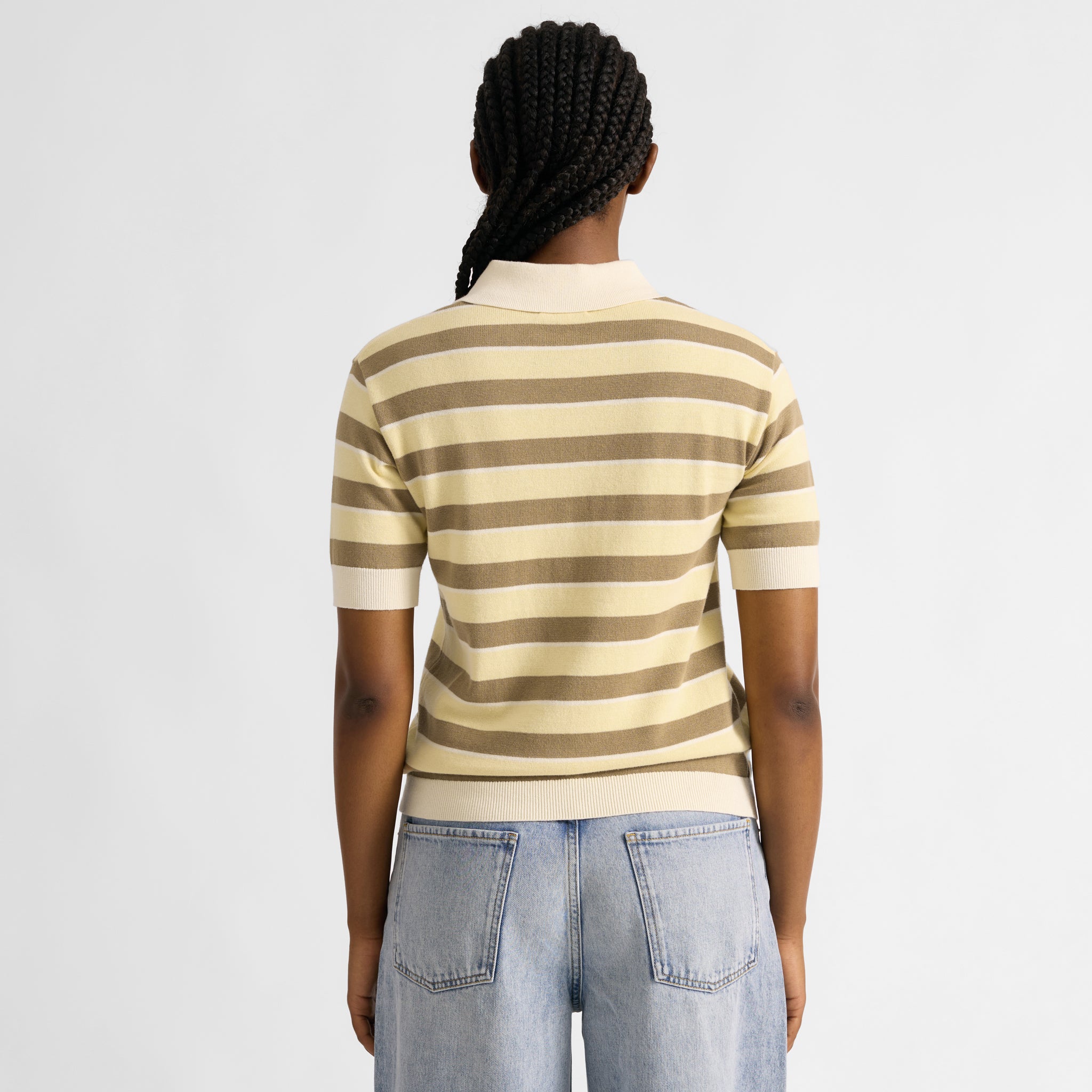 Lemon & Camel Stripe Polo