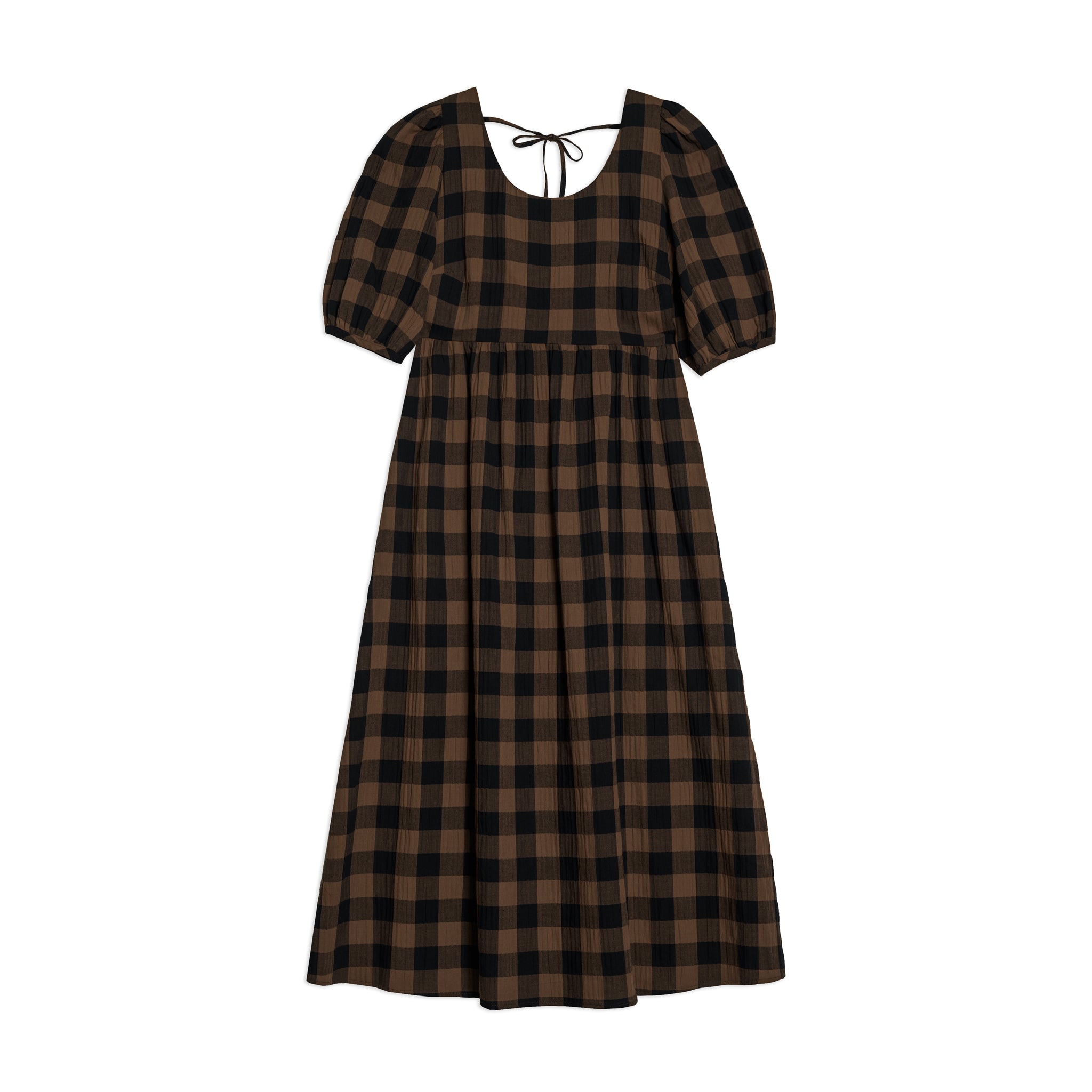 Iconic Chocolate Gingham Dress