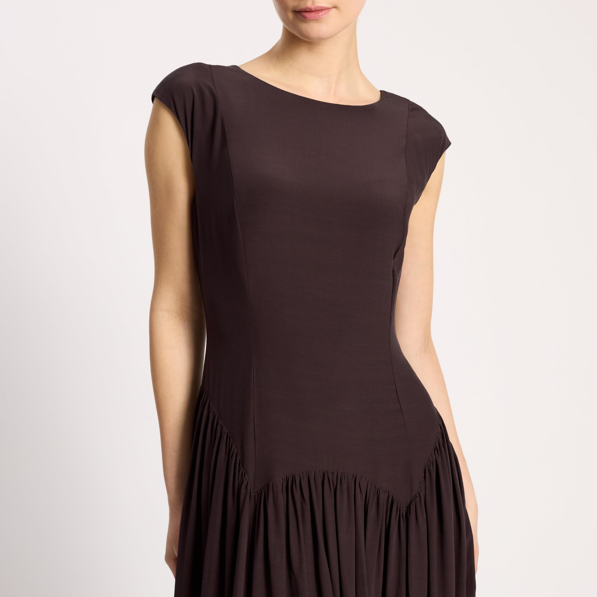 Dipped Drop Waist Maxi Dress