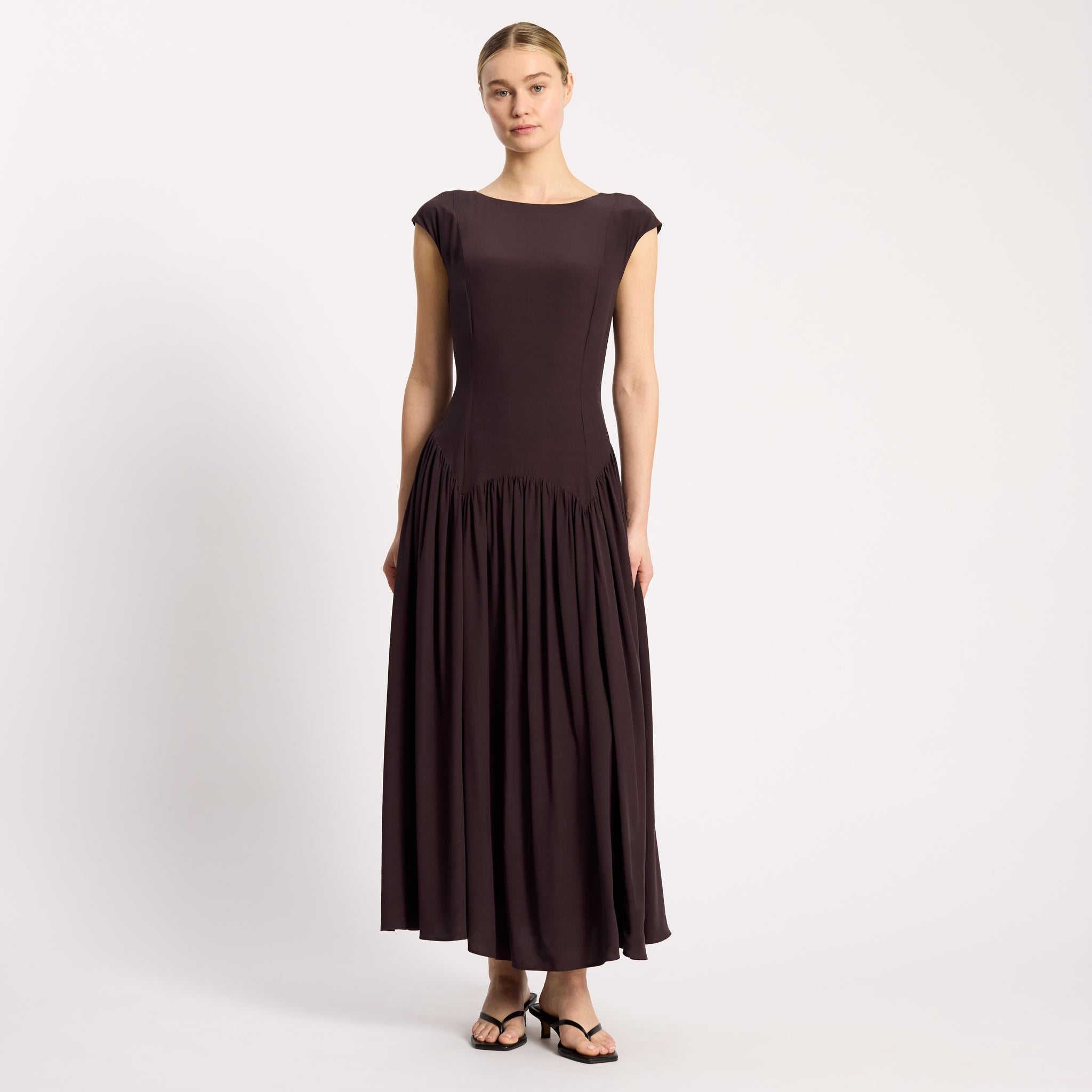 Dipped Drop Waist Maxi Dress