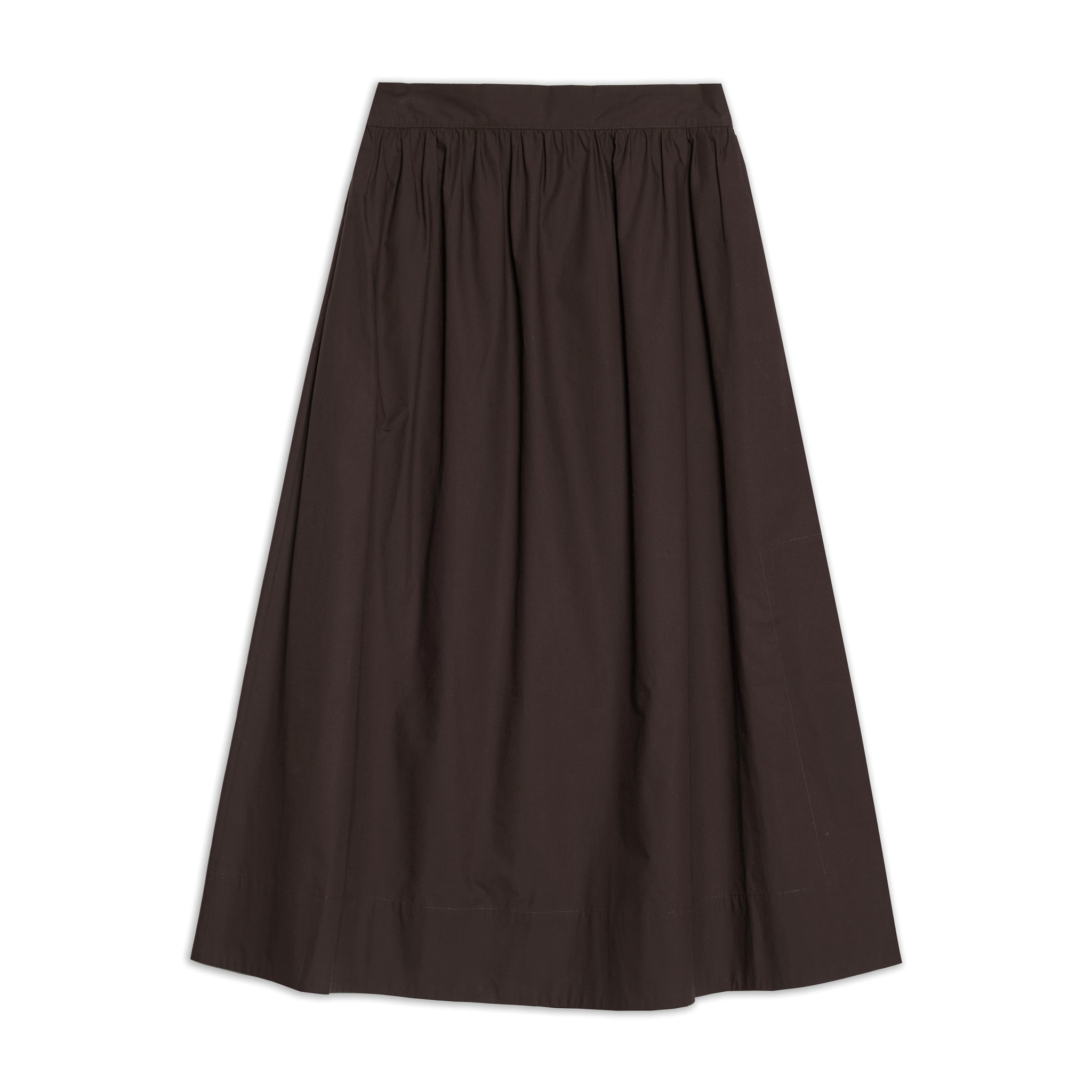 Chocolate Cotton Full Skirt