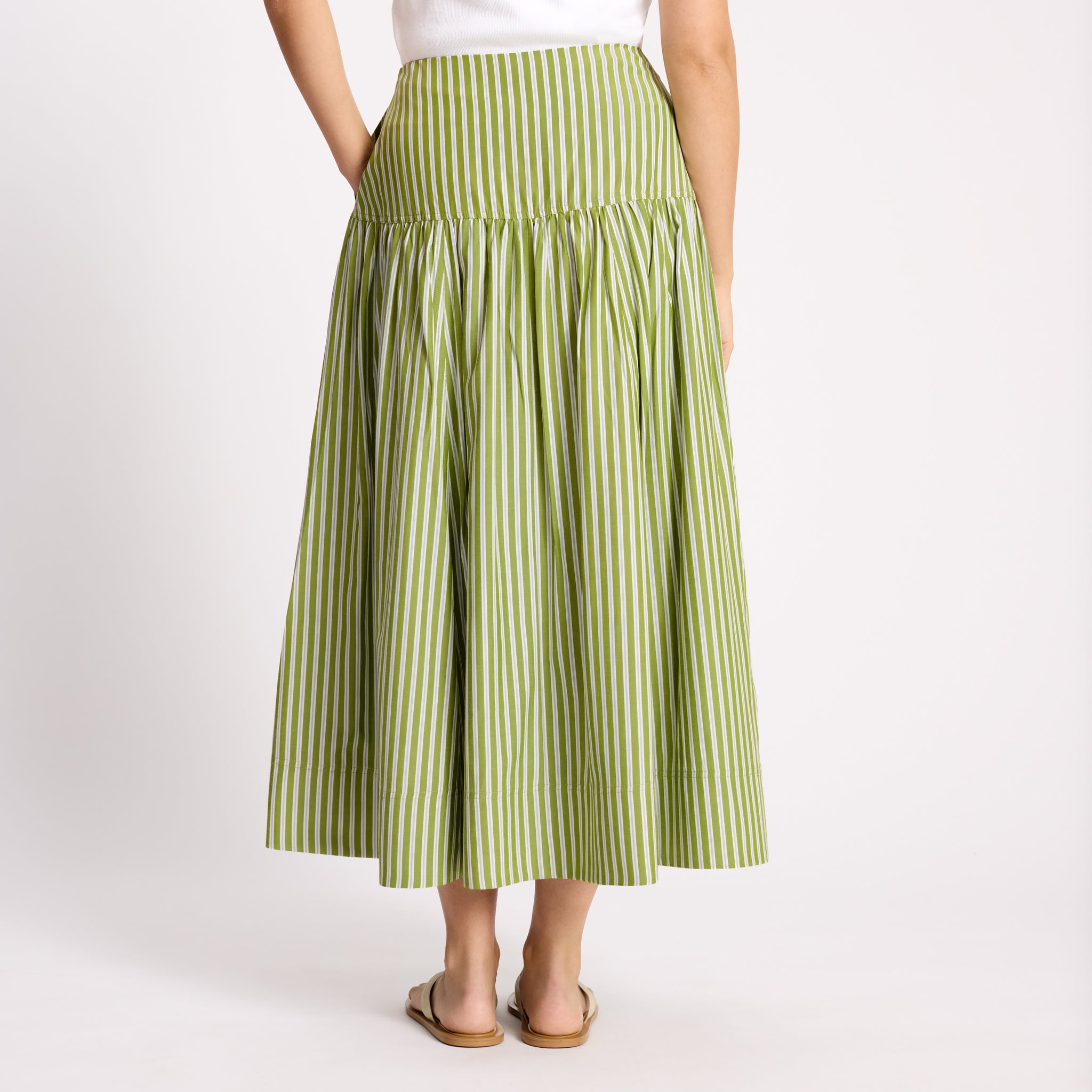 Green Stripe Skirt