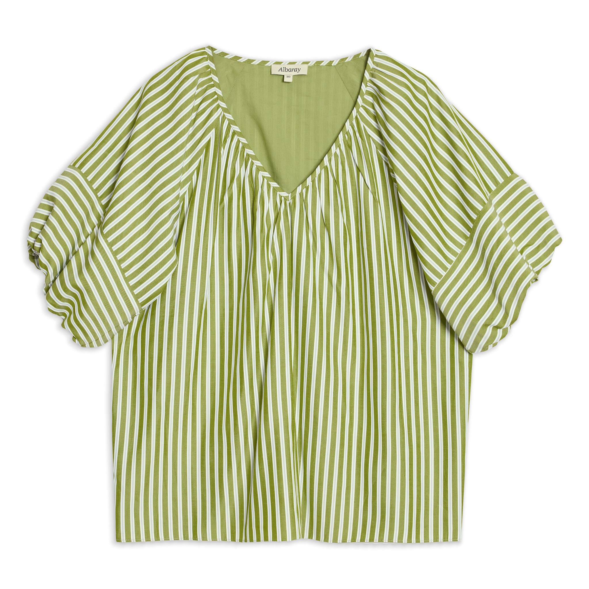 Green Stripe Lantern Top