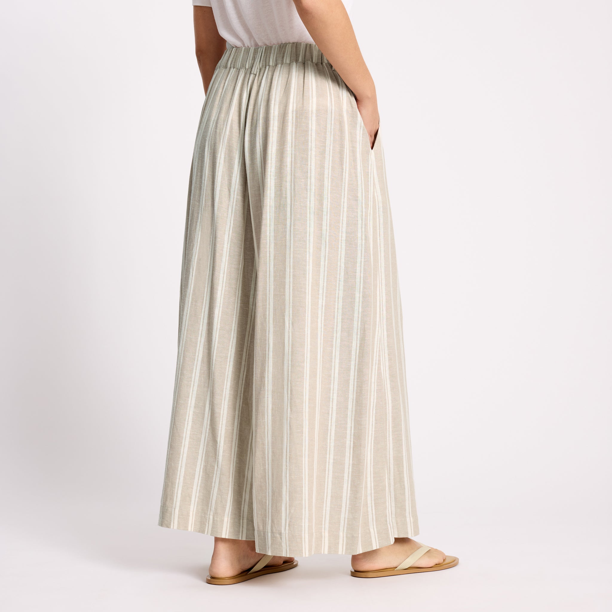 Linen Stripe Culotte