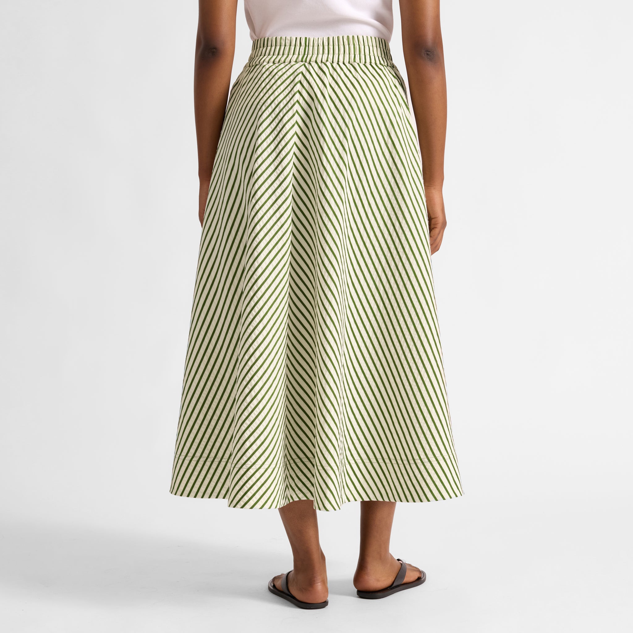 Green Stripe Skirt