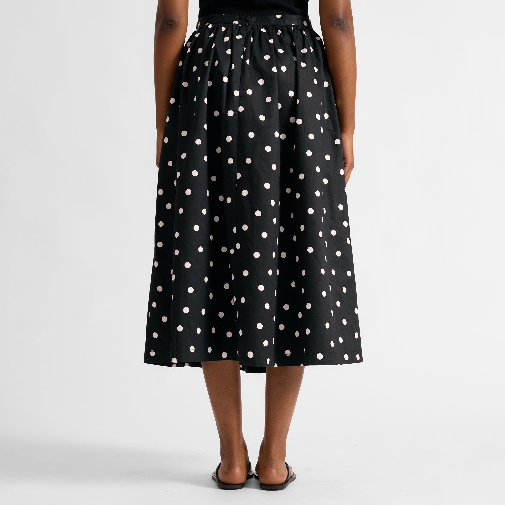 Black and White Spot Full Skirt