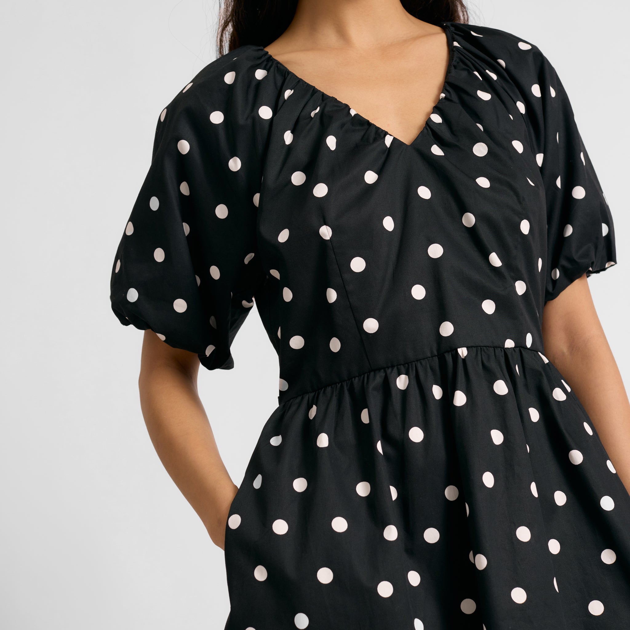 Black and White Spot Dress