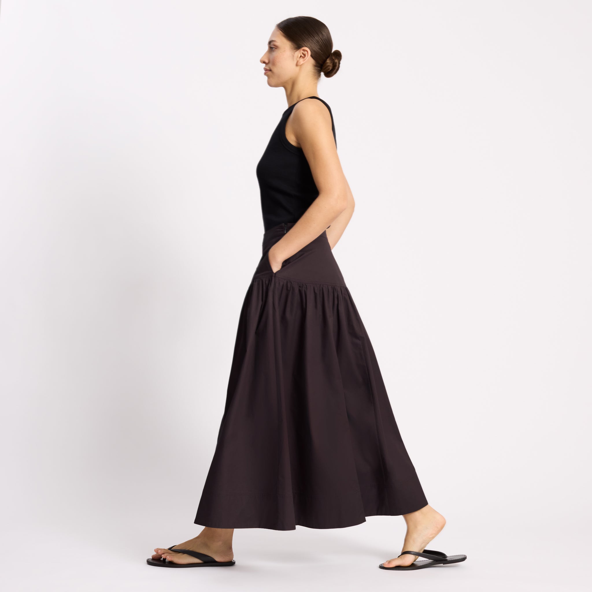 Cotton Sateen Full Skirt