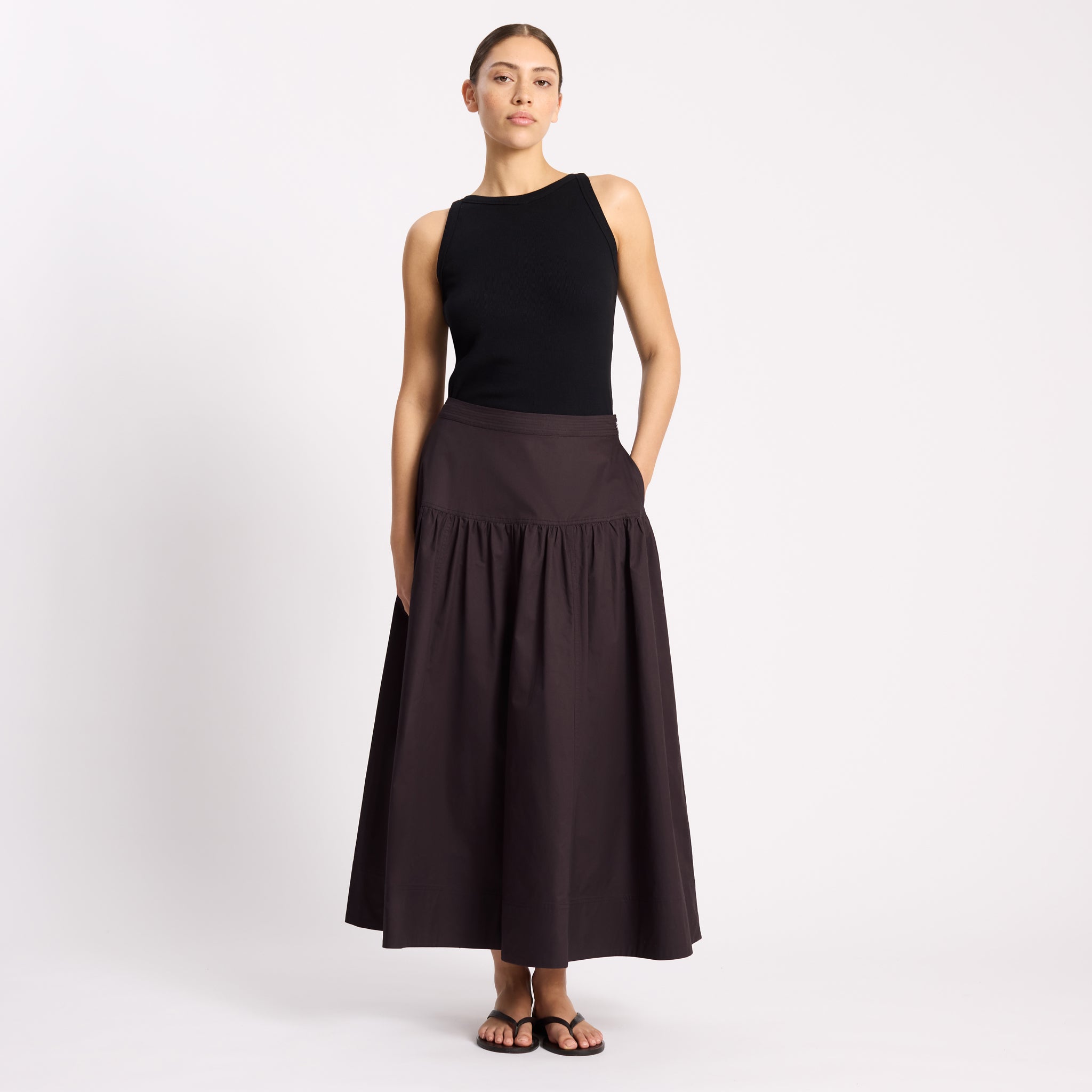 Cotton Sateen Full Skirt